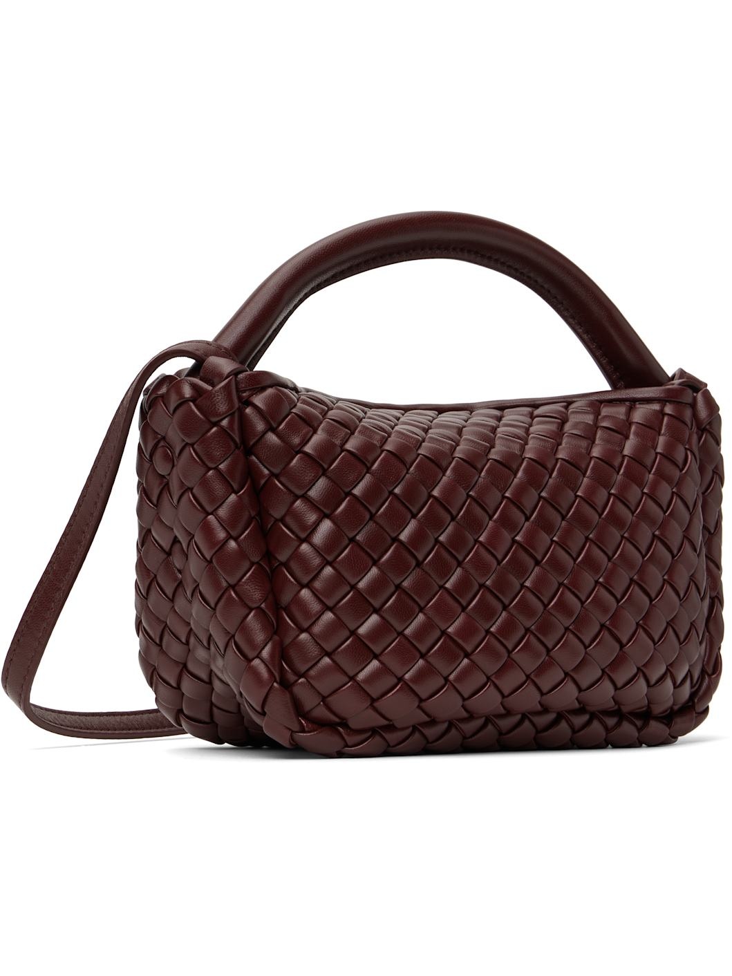 Burgundy Small Cobble Top Handle Bag - 3