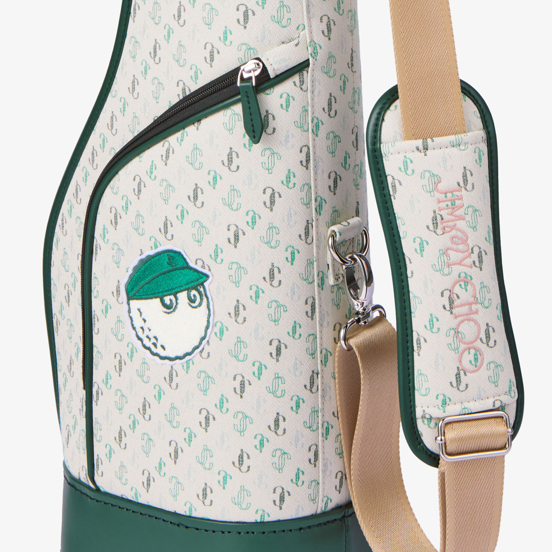 Jimmy Choo / Malbon 2.0 Golf Bag Small 
Monogram Embroidered Canvas Half Golf Bag - 3
