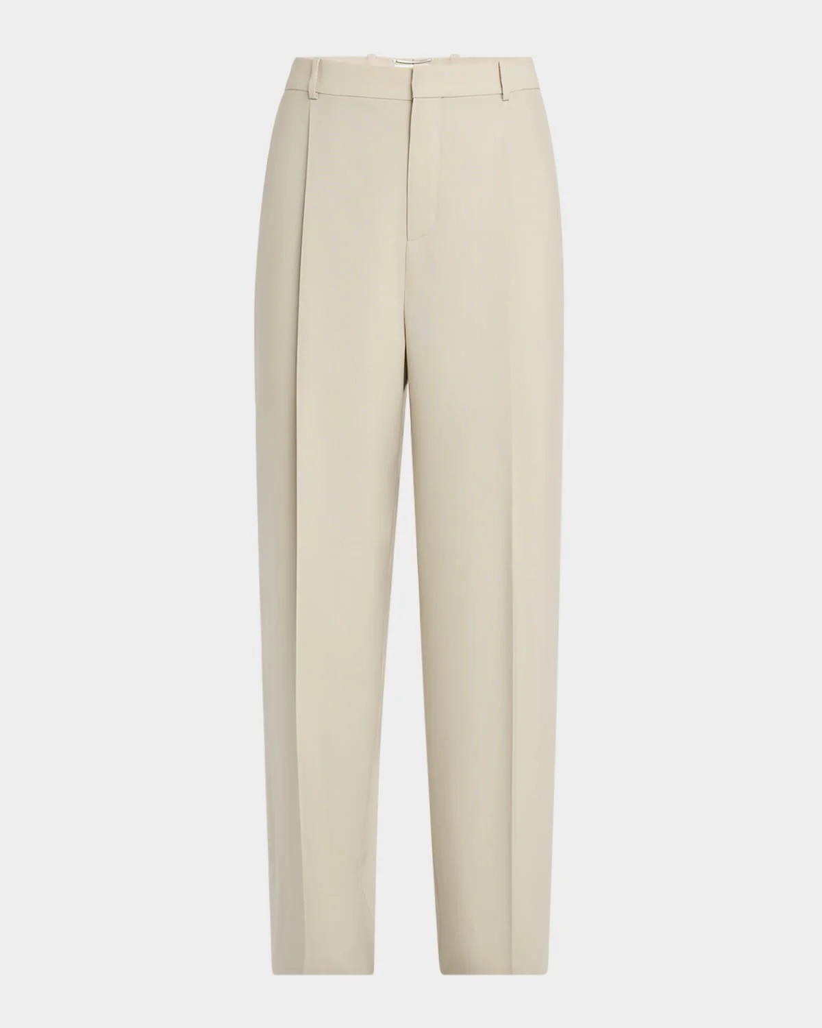 Men's Pleated Wool-Silk Trousers - 1