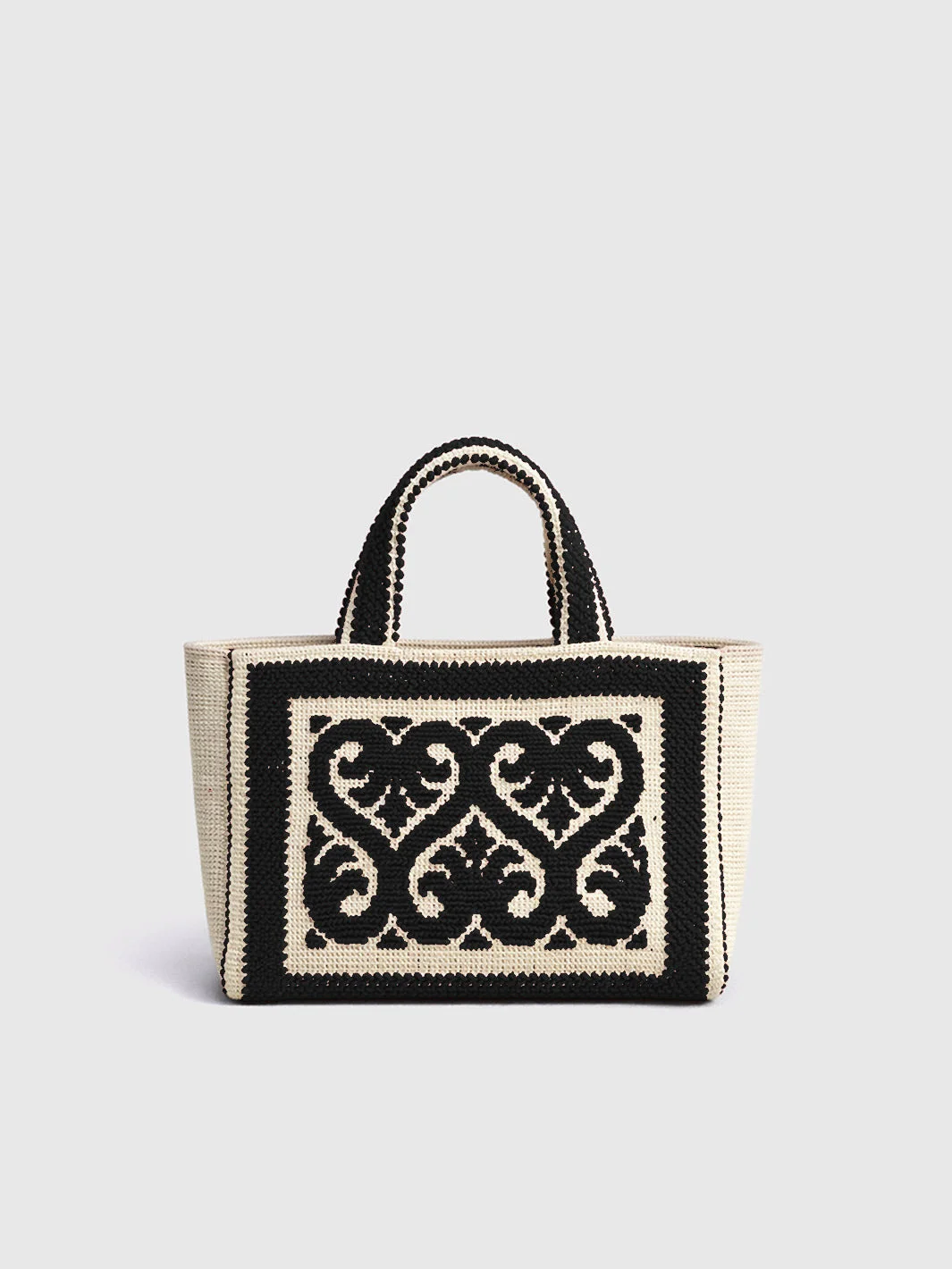 Costantine Black Cotton Mini Tote Bag - 1