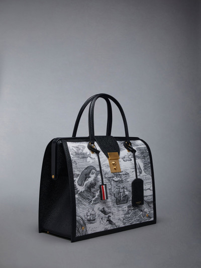 Thom Browne Nautical Toile Canvas Leather Frame Mr. Thom Bag outlook