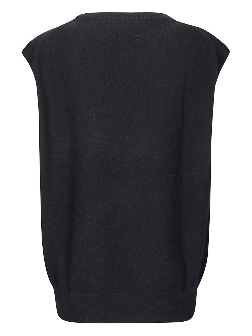 ribbed deep-neckline gilet - 2