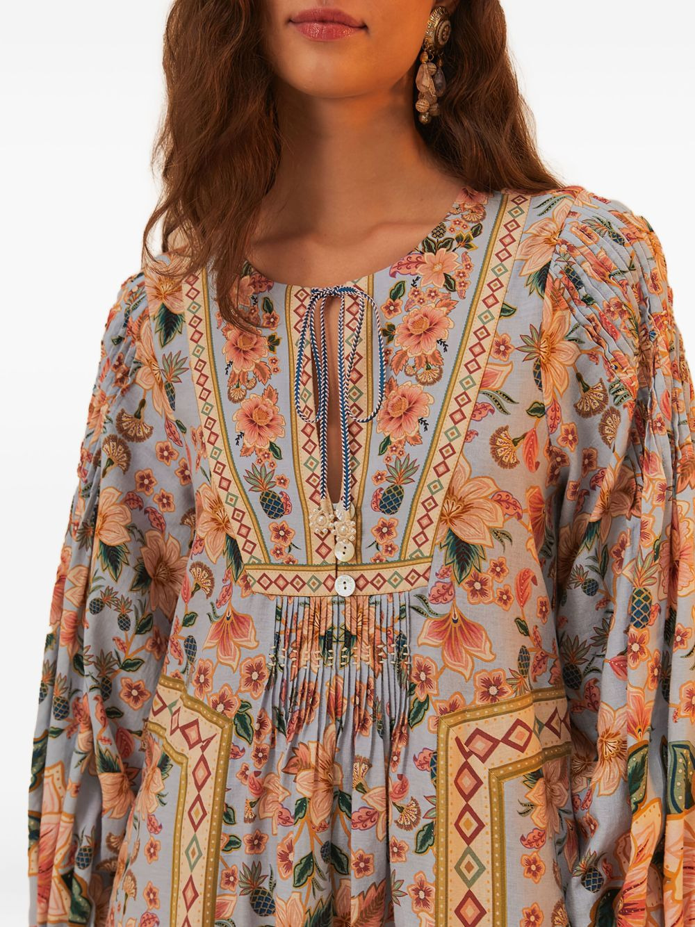 floral-print midi dress - 3
