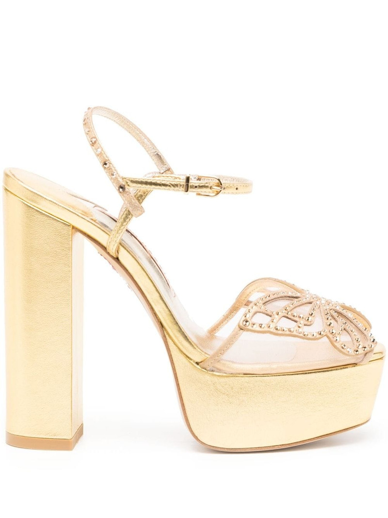 Farfalla crystal-embellished 140mm sandals 1