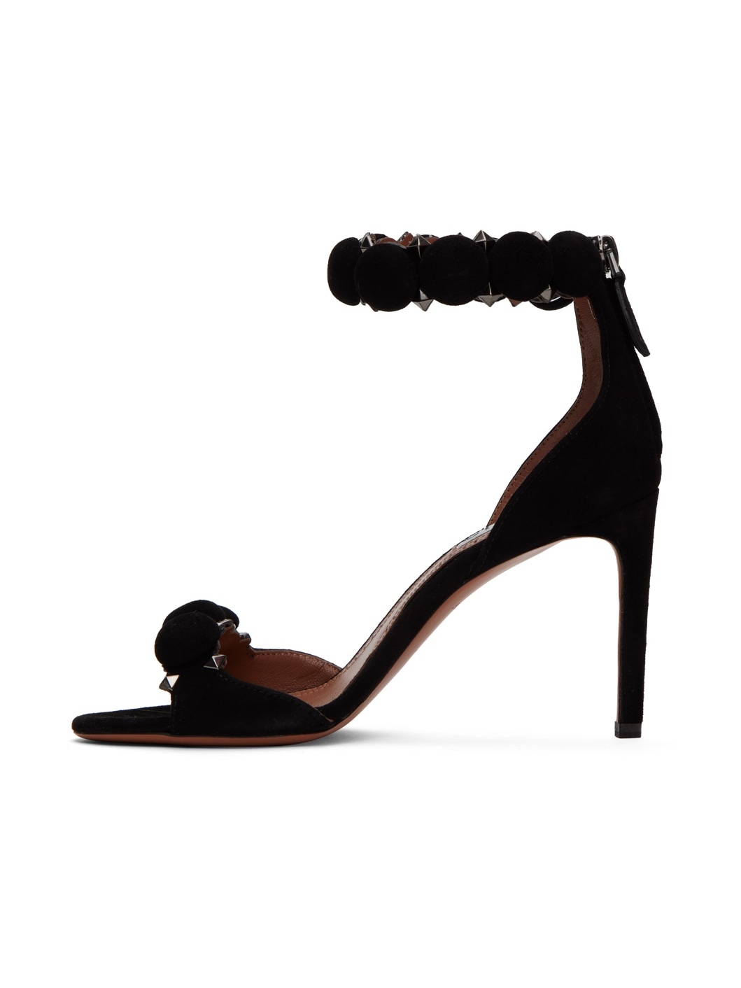 Black Bombe Heeled Sandals - 3
