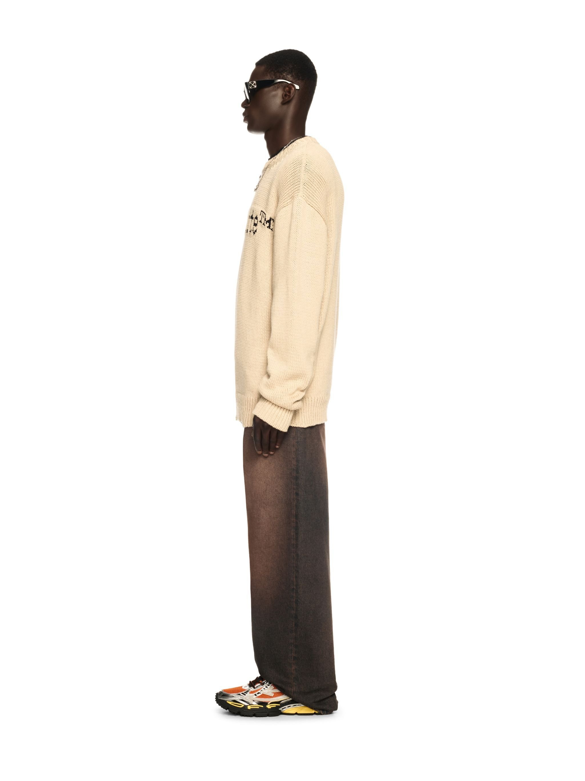 Cream Big Bookish Knit Sweater - 4