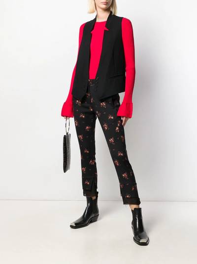 Ann Demeulemeester floral print cropped trousers outlook
