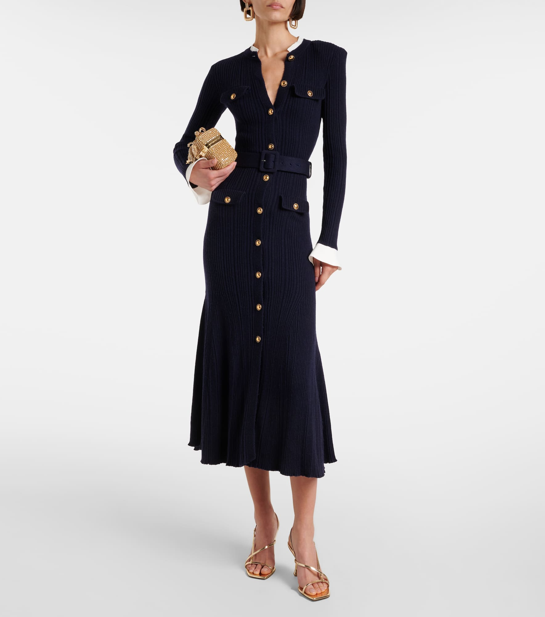 Ribbed-knit midi dress - 2