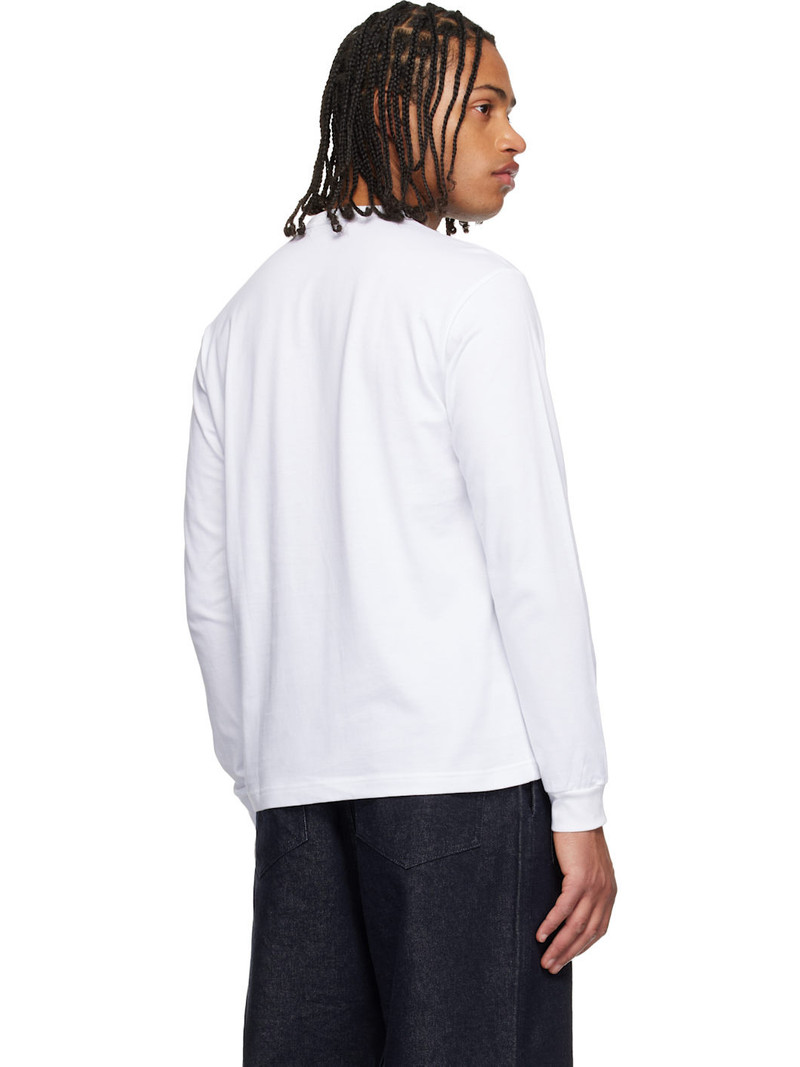 White Cotton Jersey Garment Print T-shirt 3