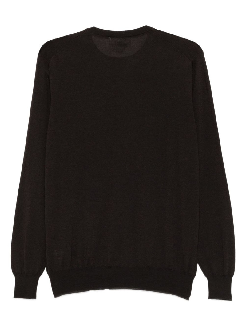 LARDINI long-sleeve crew-neck sweater outlook