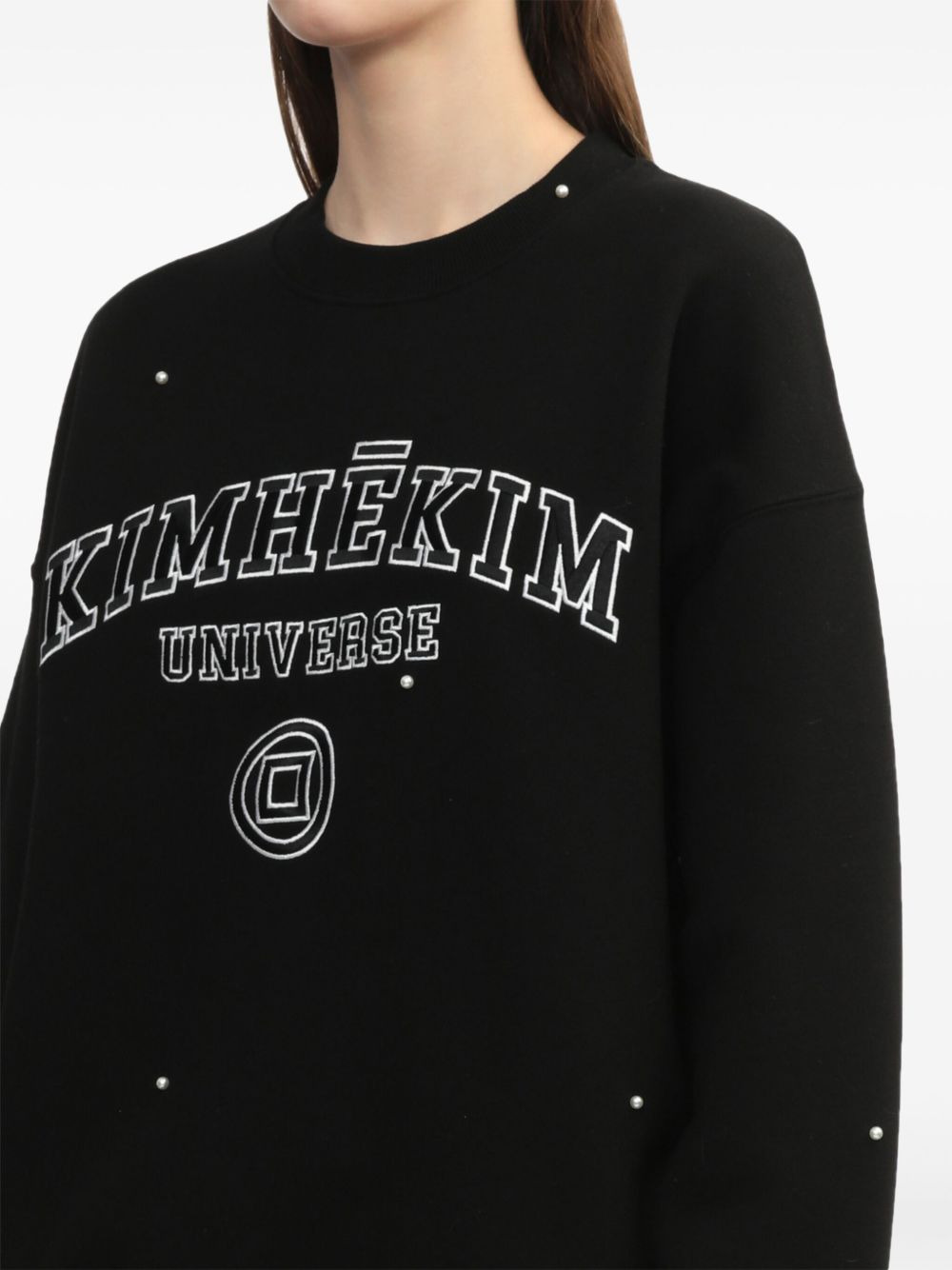 pearl-embellished sweatshirt - 5