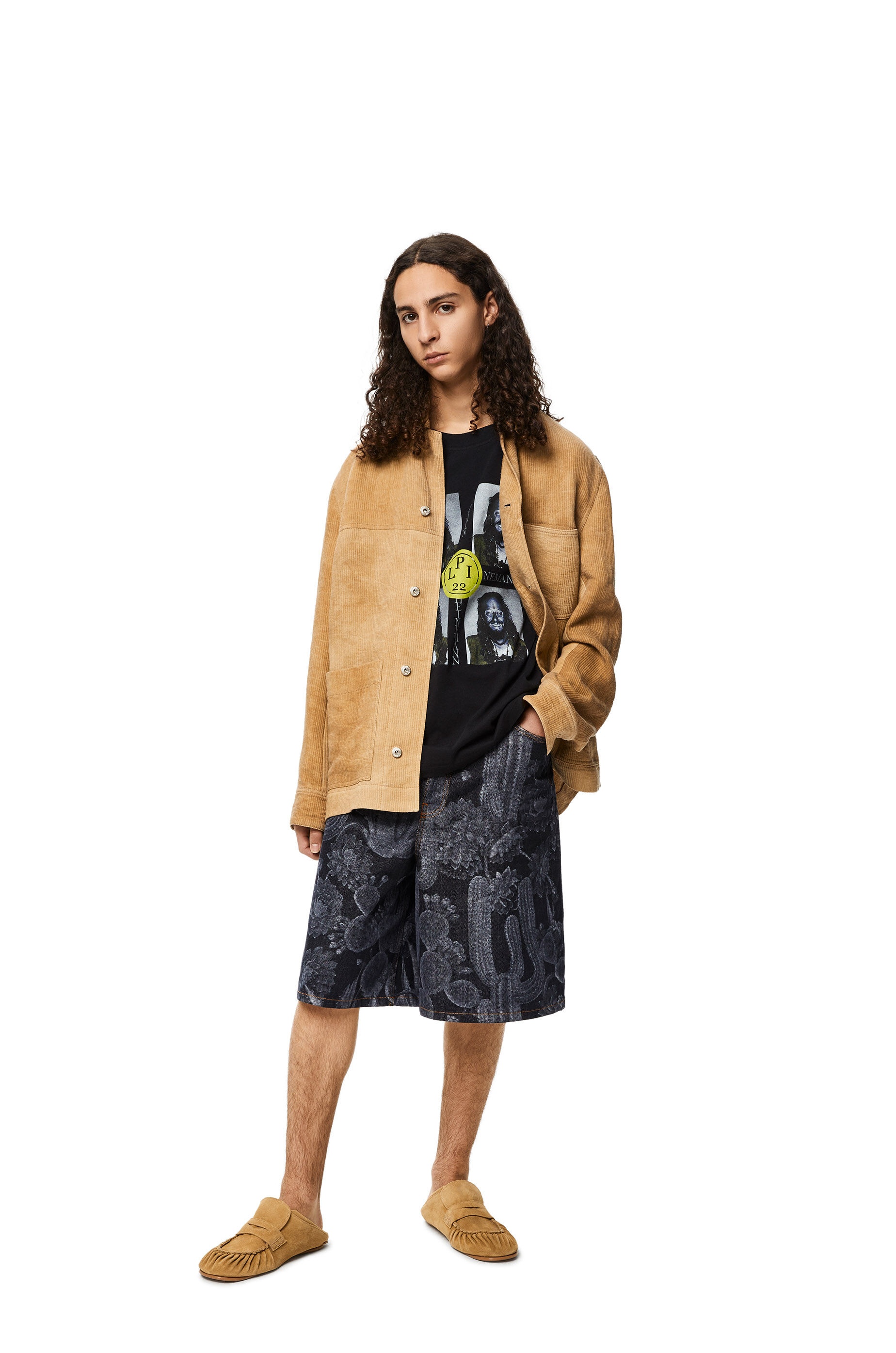 Cactus print shorts in cotton - 2