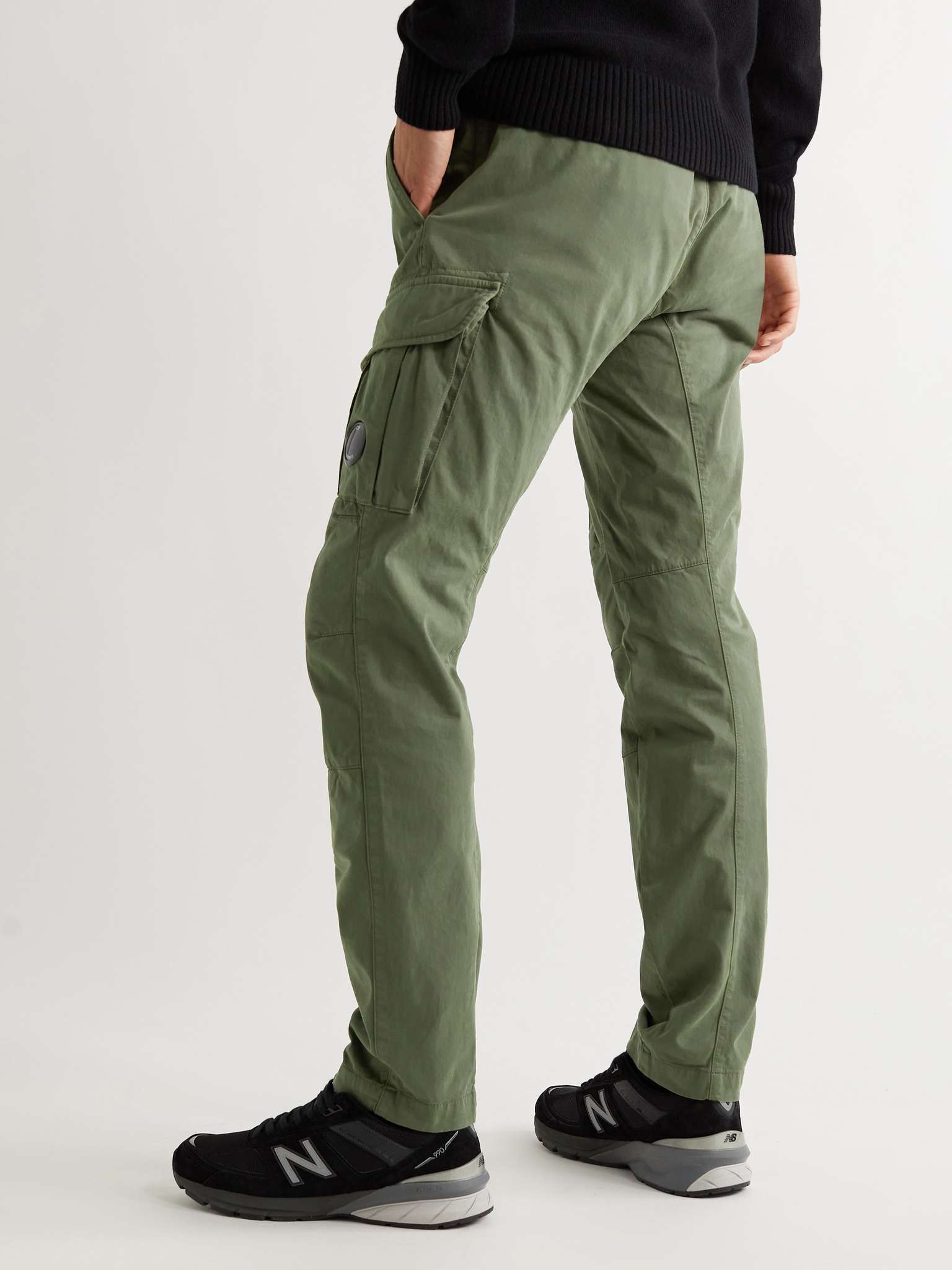 Slim-Fit Tapered Garment-Dyed Stretch-Cotton Sateen Cargo Trousers - 4