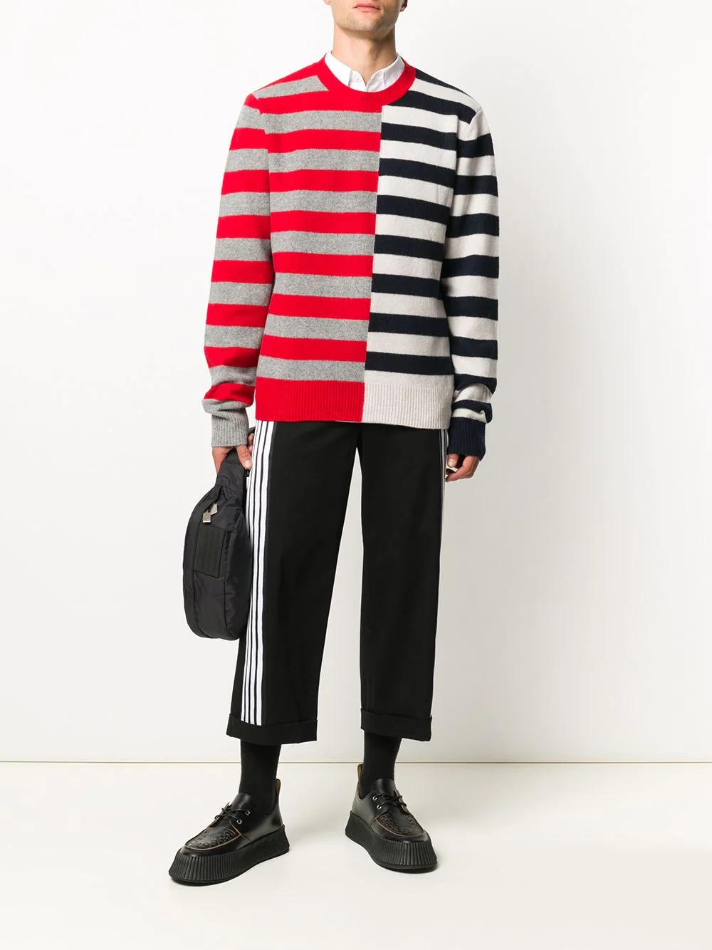 colour-block striped jumper - 2