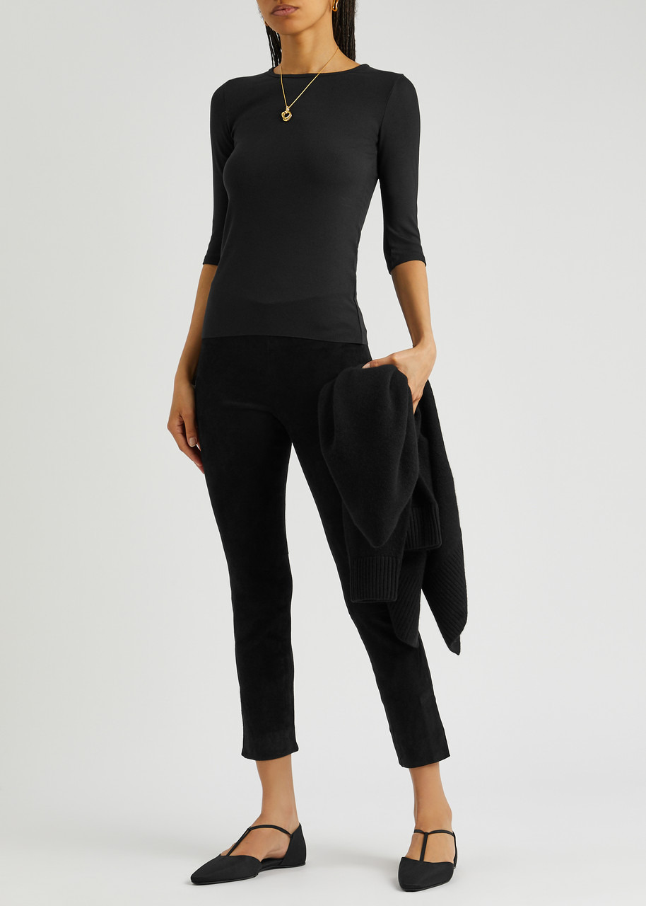 Ribbed stretch-jersey top - 4
