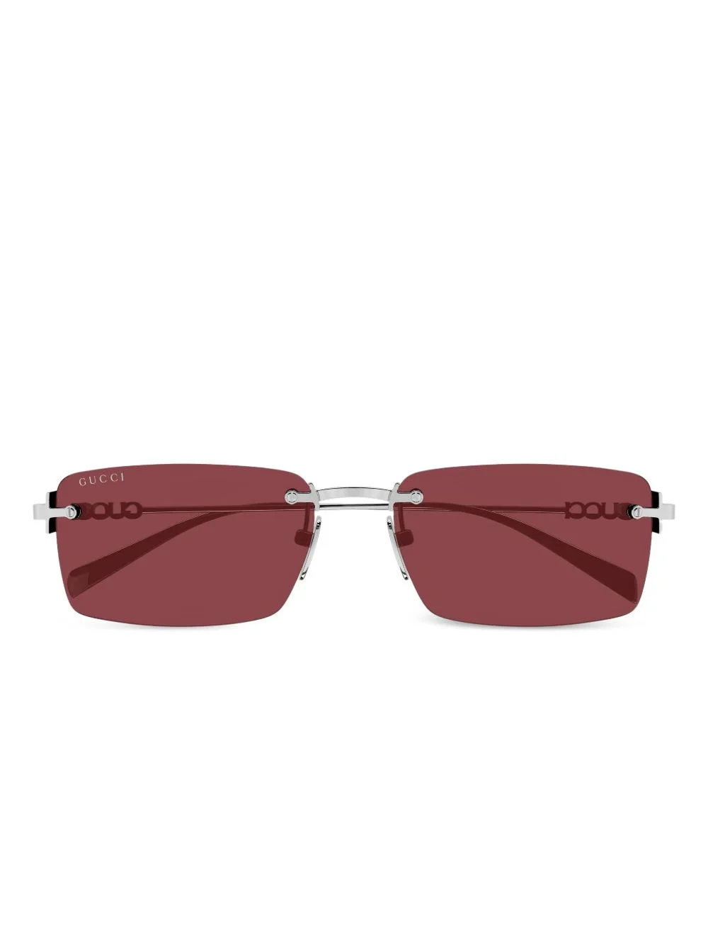 logo rectangle sunglasses - 1
