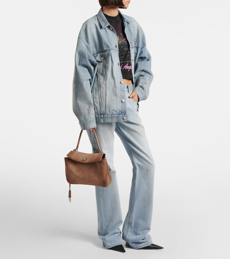 BALENCIAGA Rodeo Medium suede tote bag outlook