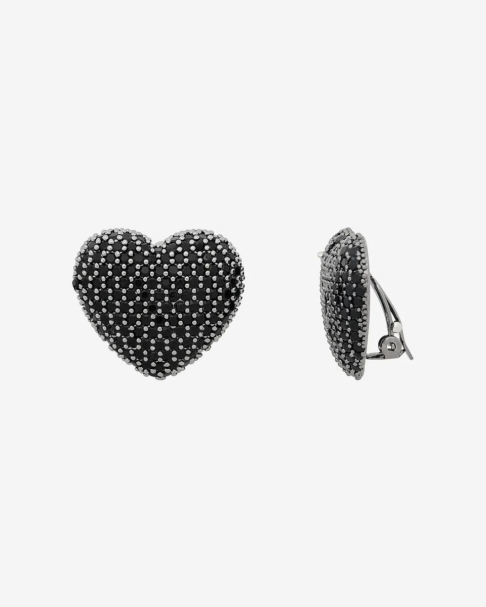 BLACK CLIP-ON EARRINGS - 1