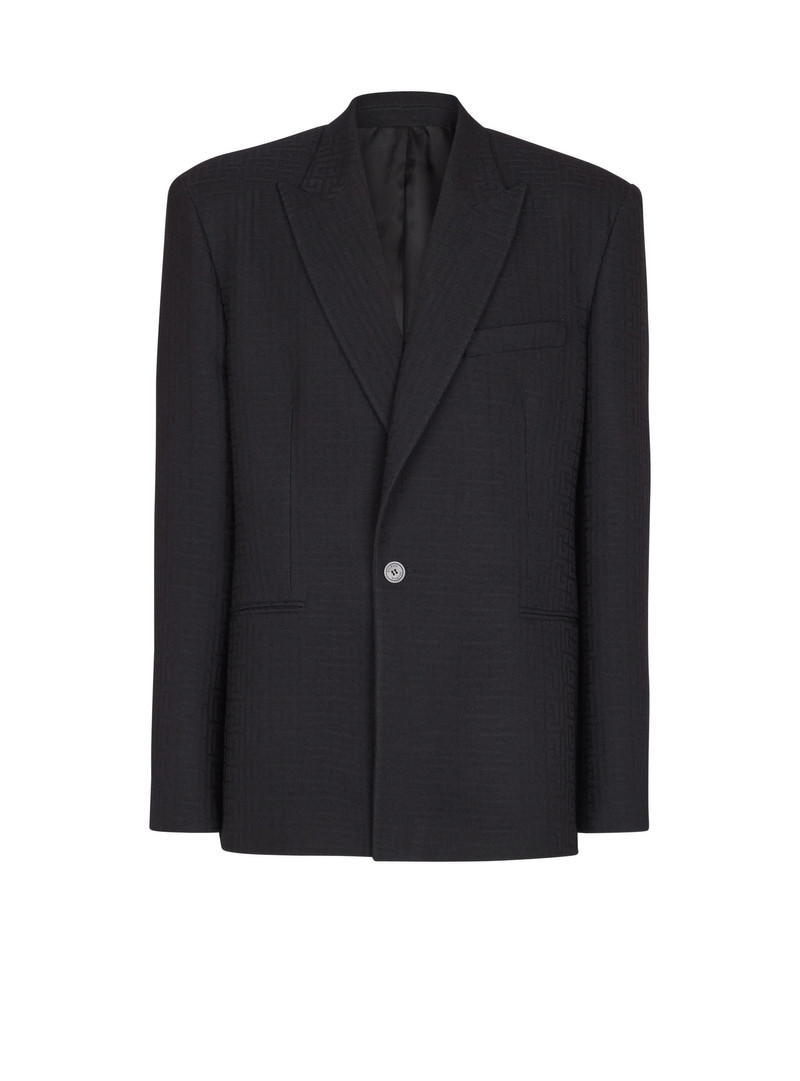 Monogram grain de poudre 1-button jacket 1