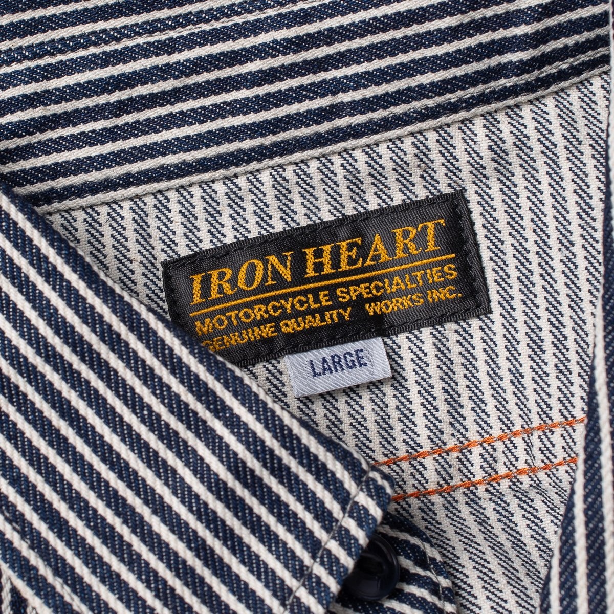 IHSH-07-IND - 12oz Hickory Stripe Western Shirt - Indigo