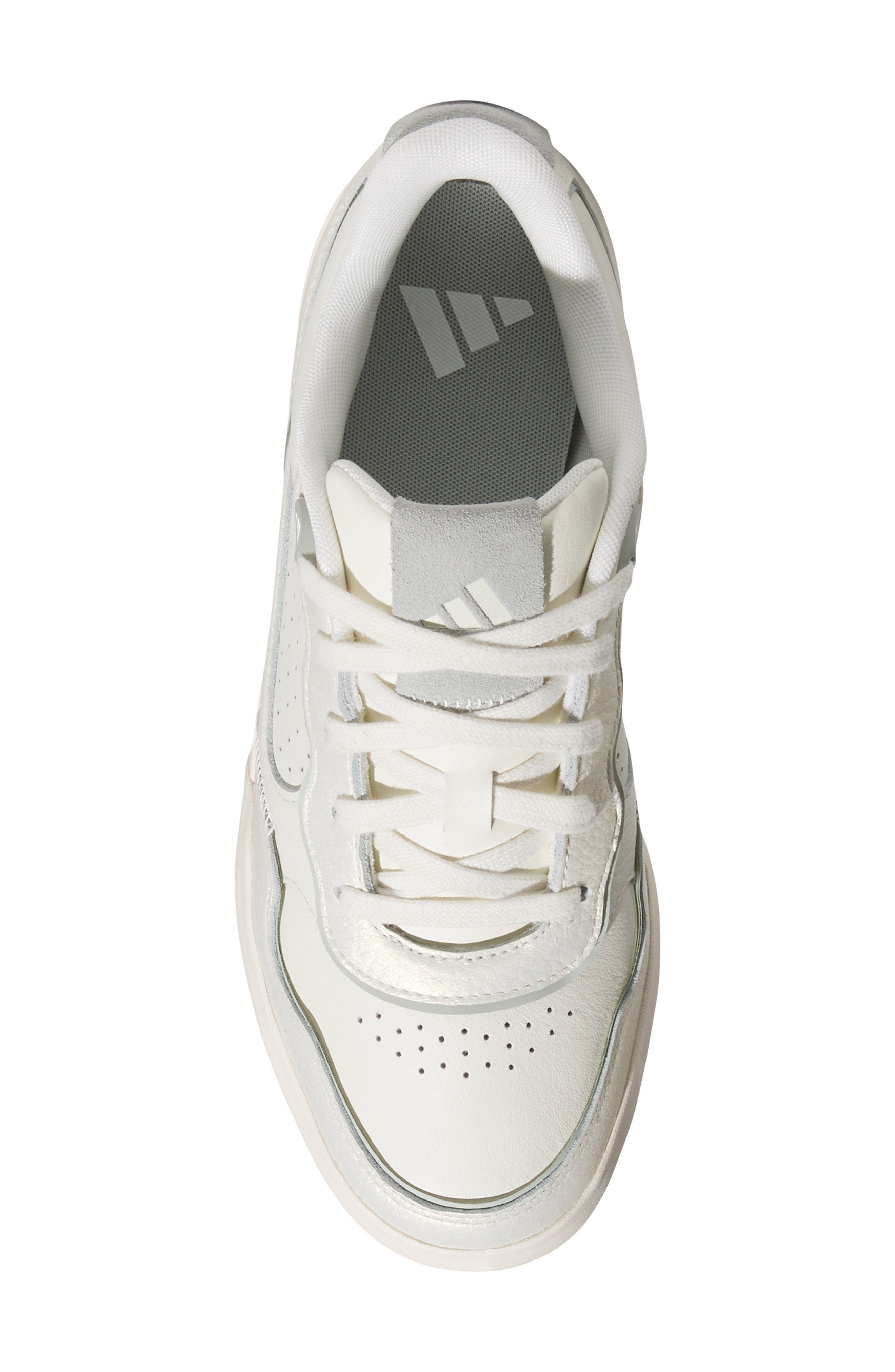 adidas Retrocross 25 Spikeless Golf Shoe in Off White/Wonder Silver/Gum at Nordstrom - 4