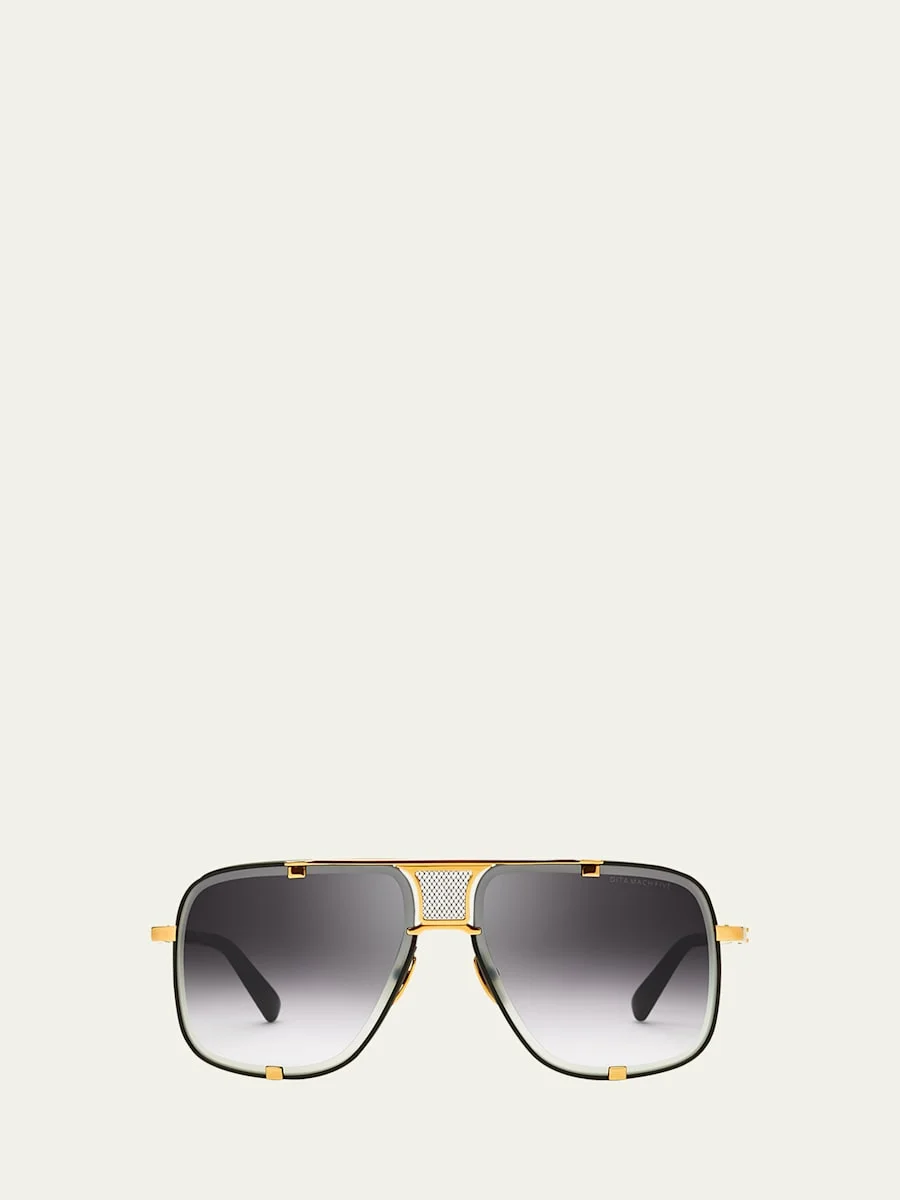 Men's Mach-Five Metal Aviator Sunglasses - 1
