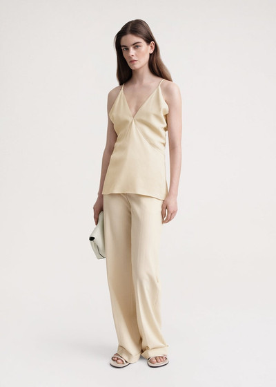 Totême Draped twill cami top bleached sand outlook