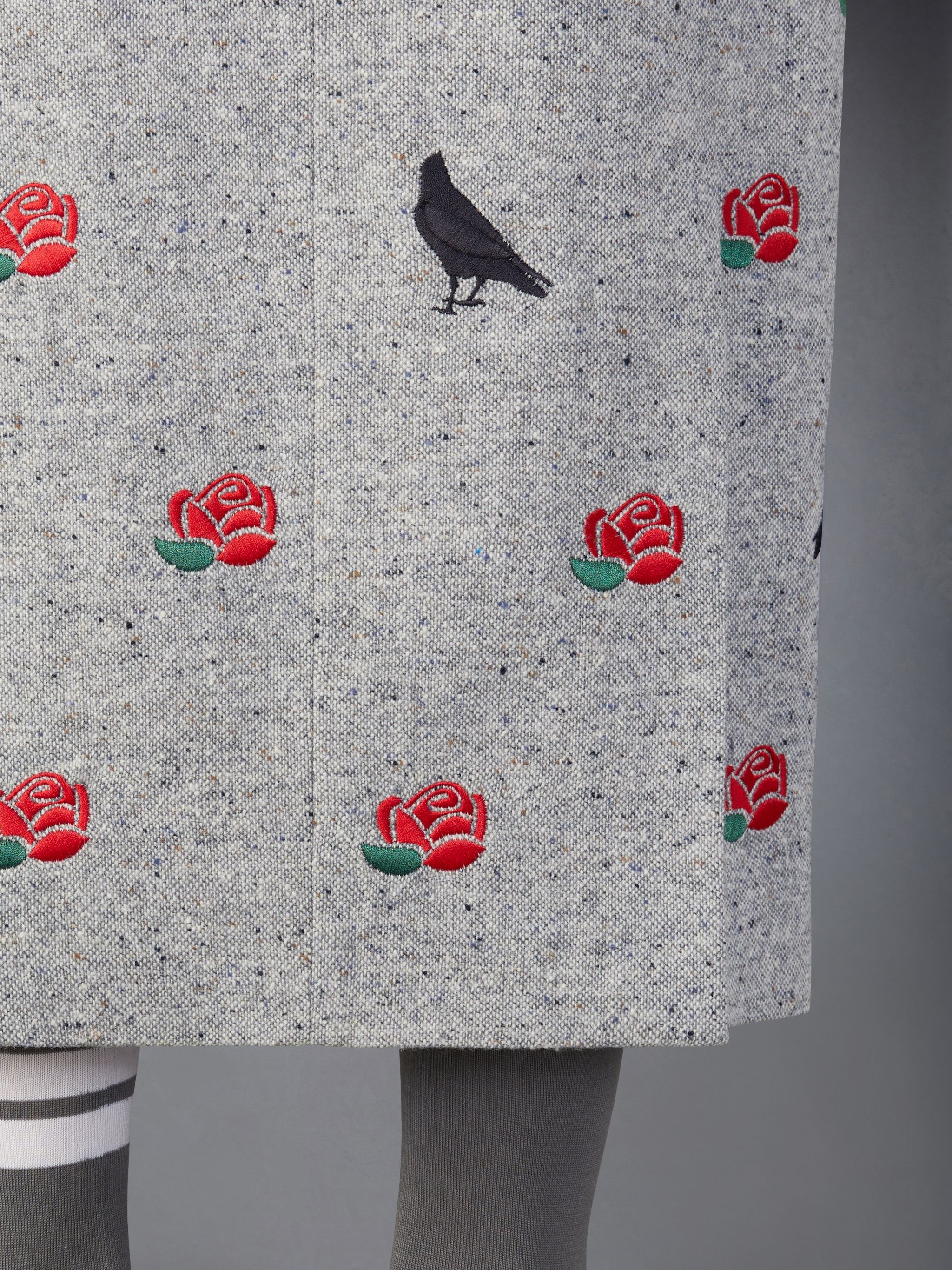 Wool Rose and Raven High Waisted Pencil Skirt - 5