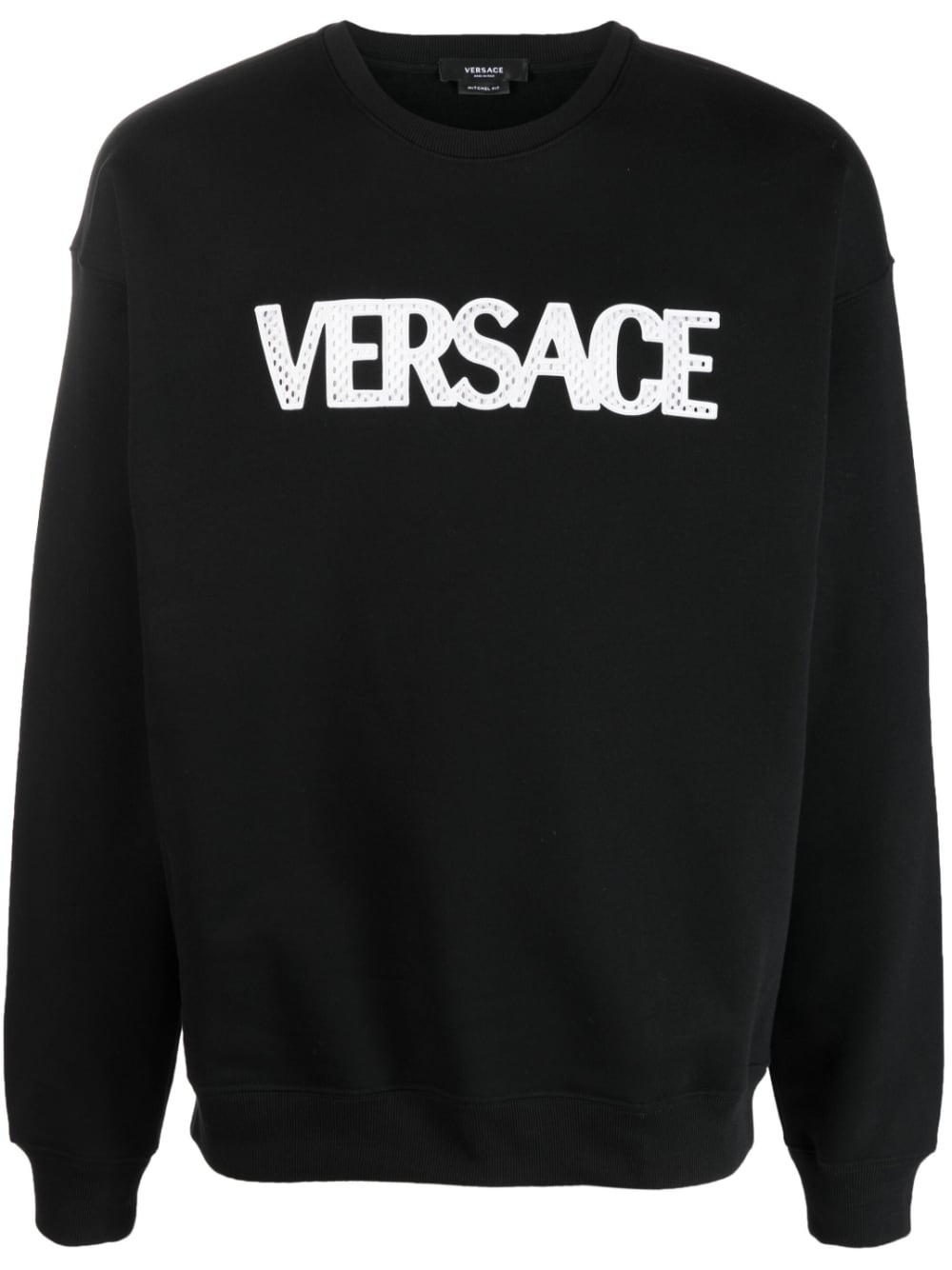 mesh logo appliqué sweatshirt - 1