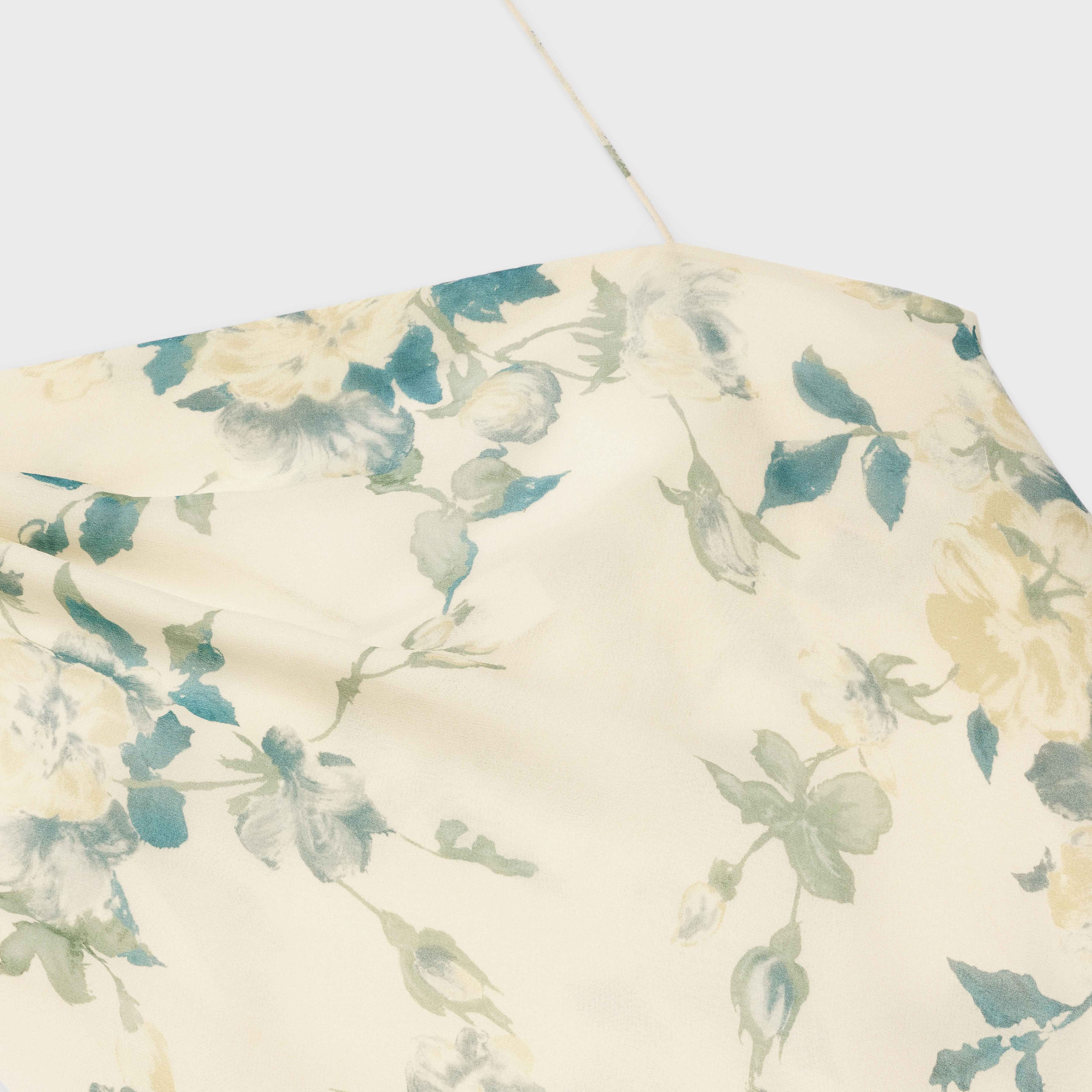 ASYMMETRIC SLIP DRESS IN SILK GEORGETTE - 3