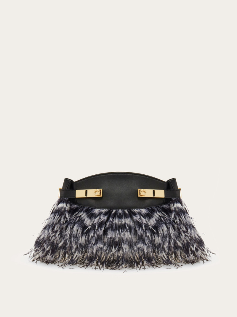 Hug crossbody bag with feathers (S) 1
