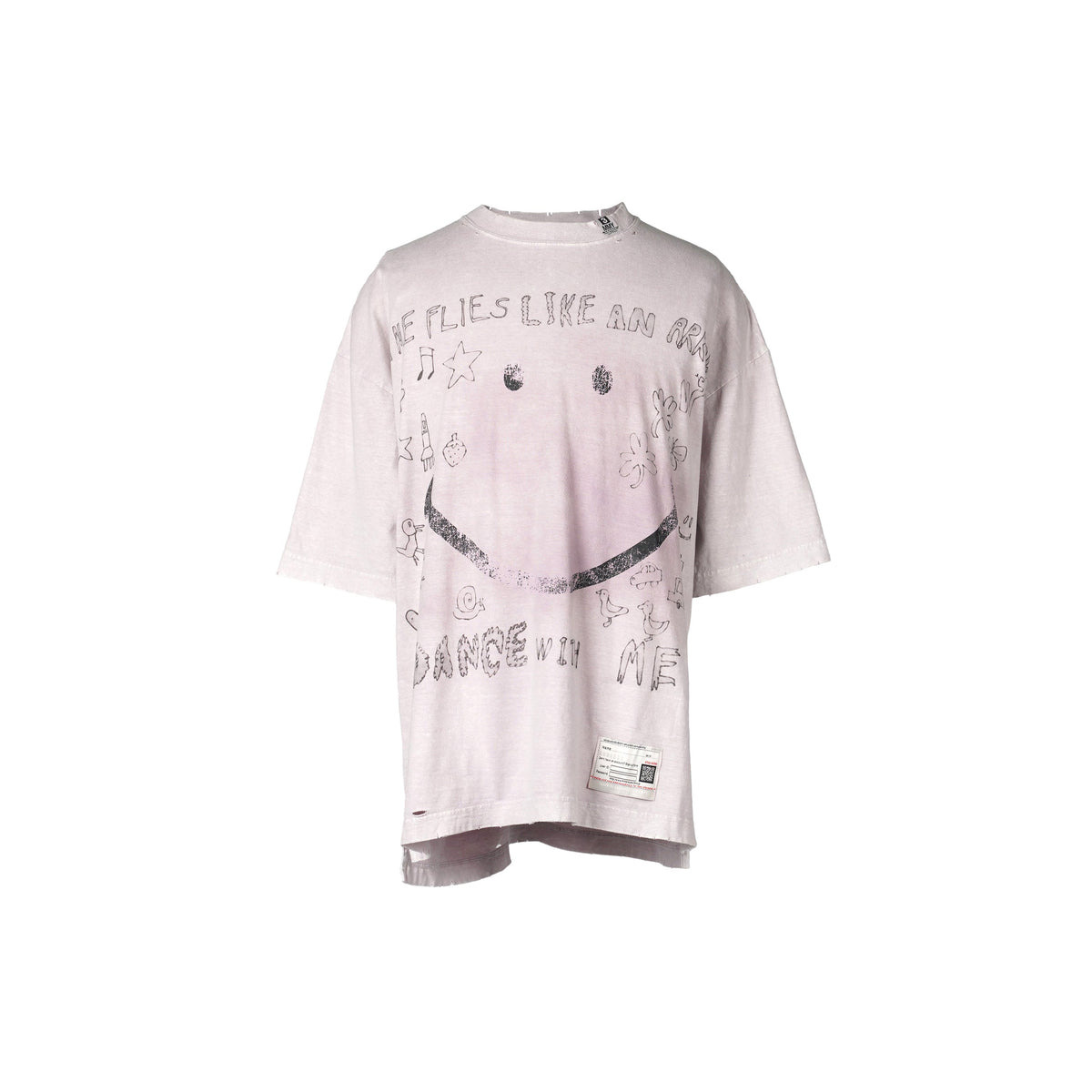 BLEACHED T-SHIRT (PINK) - 1