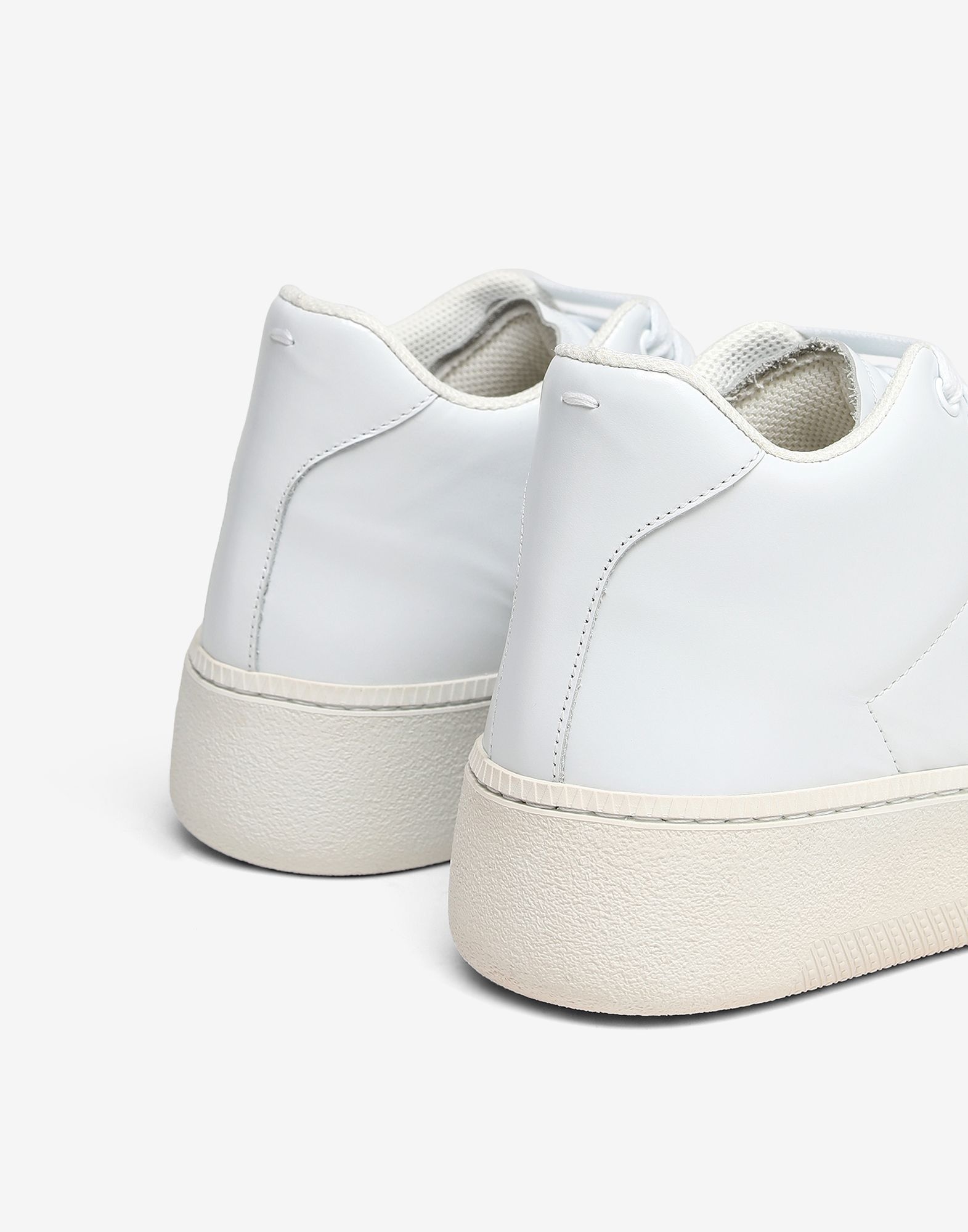 Wedge leather sneakers - 4