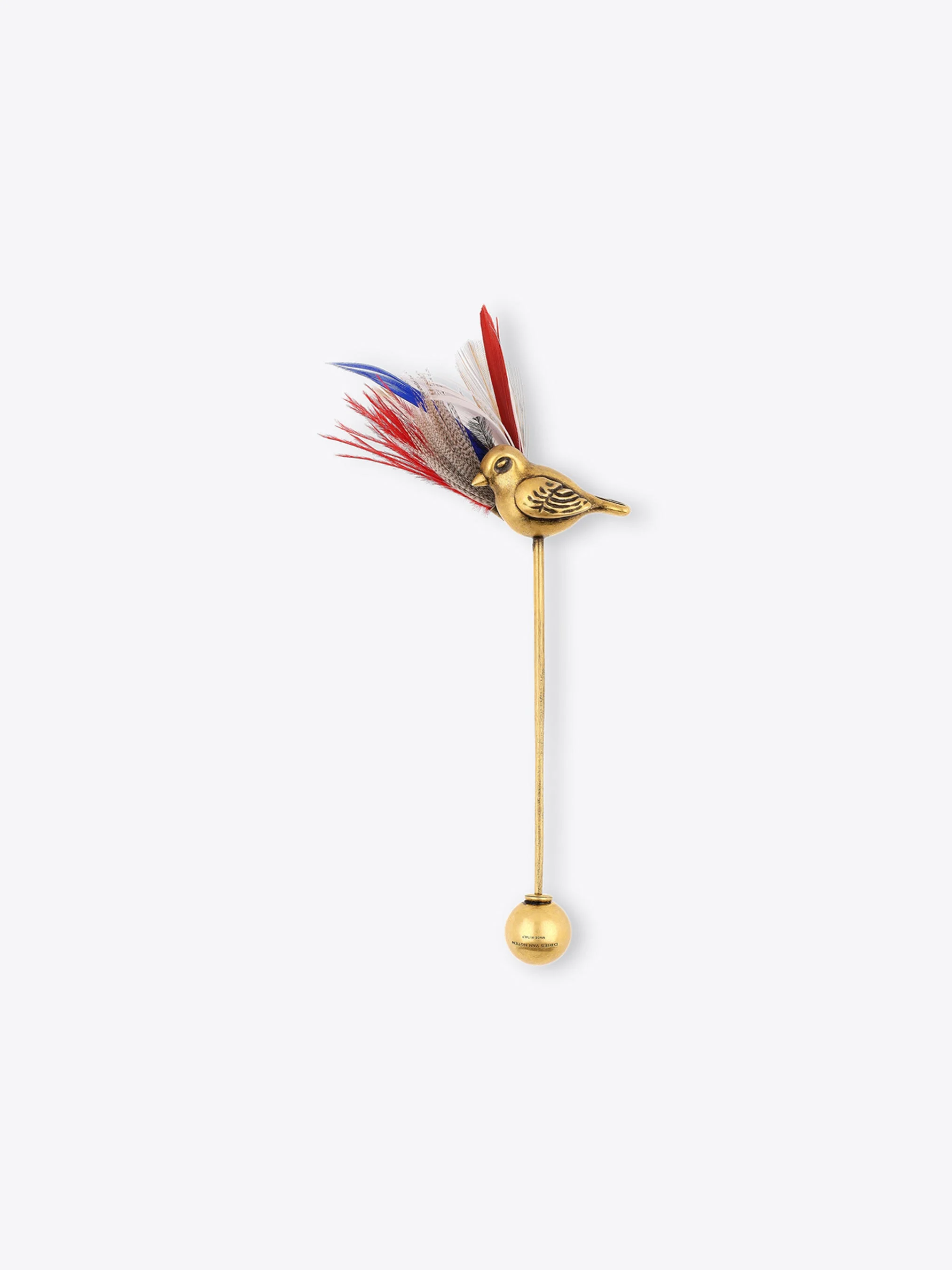 GOLD FEATHER BROOCH - 1