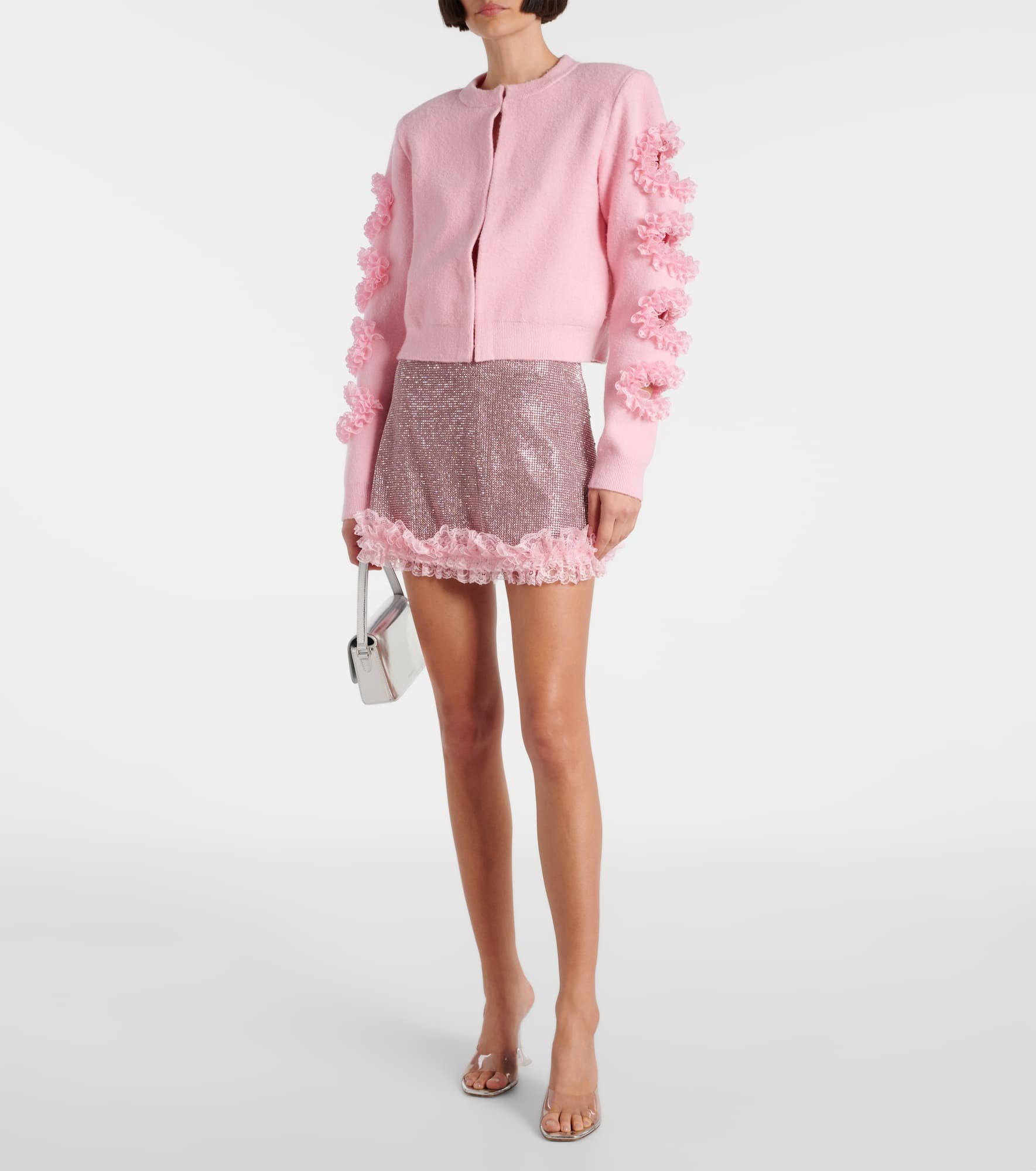 x Christopher Kane lace-trimmed cardigan - 2