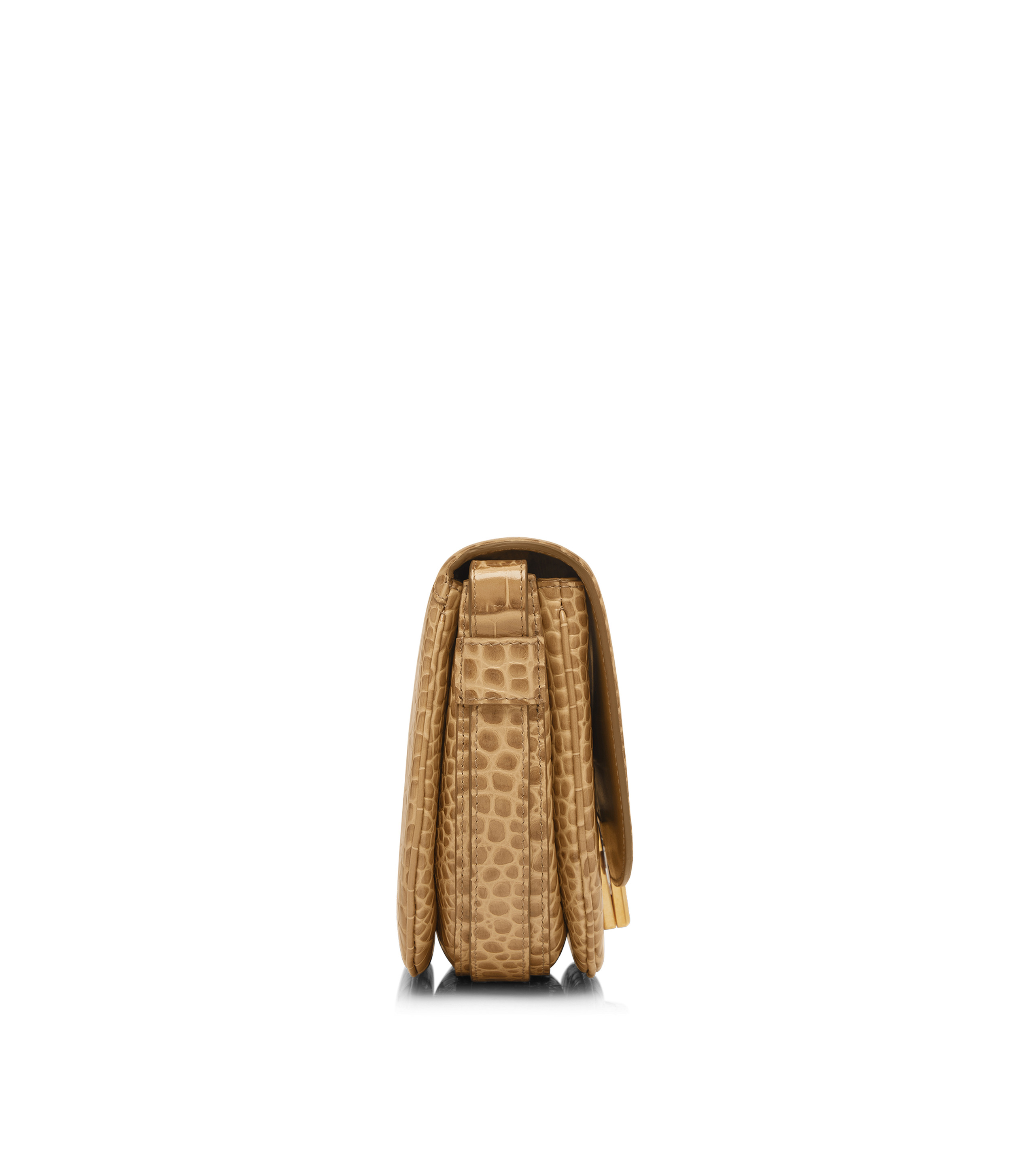 SHINY STAMPED CROCODILE LEATHER WALLIS CROSSBODY BAG - 2