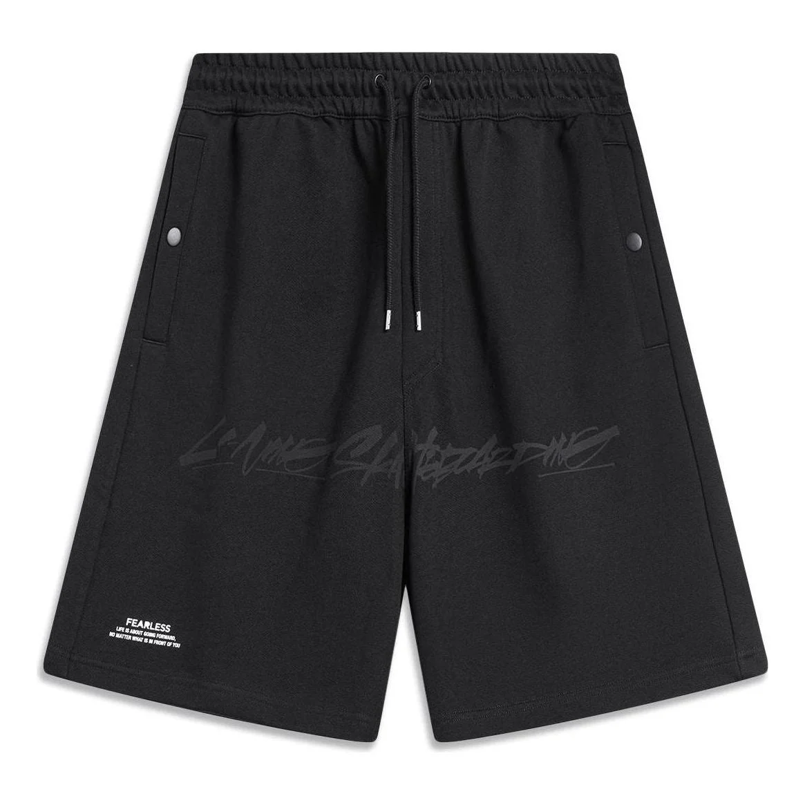 Li-Ning x OG_SLICK Graphic Skateboarding Shorts 'Black' AKST459-1 - 1