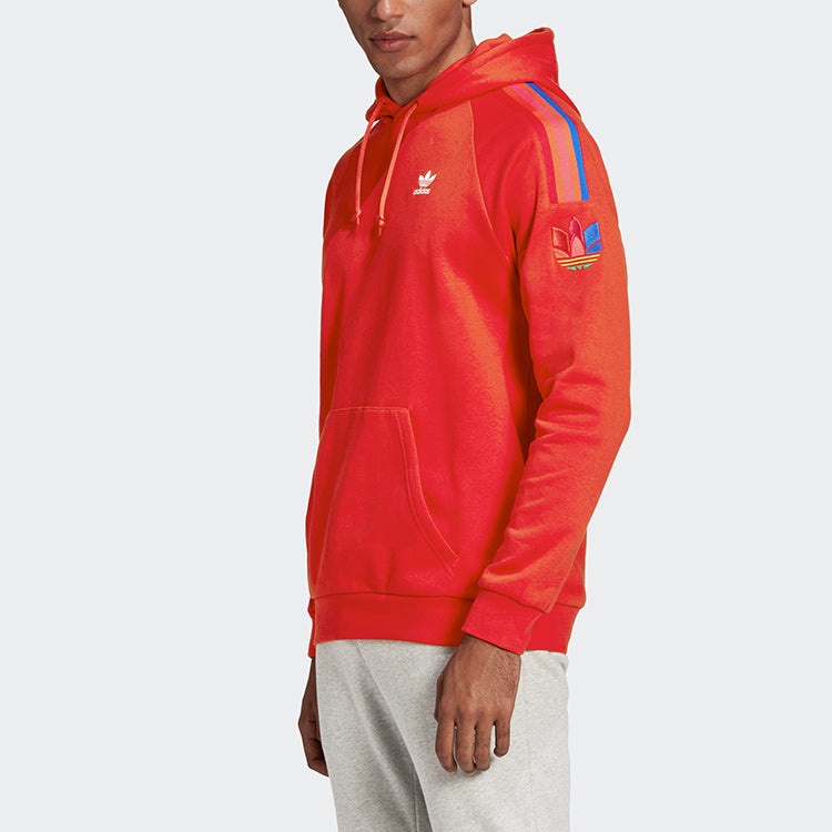 adidas originals 3Dtf 3 Stp Hood logo Printing raglan sleeve hooded Sports Pink Red Fluorescence GE6 - 5