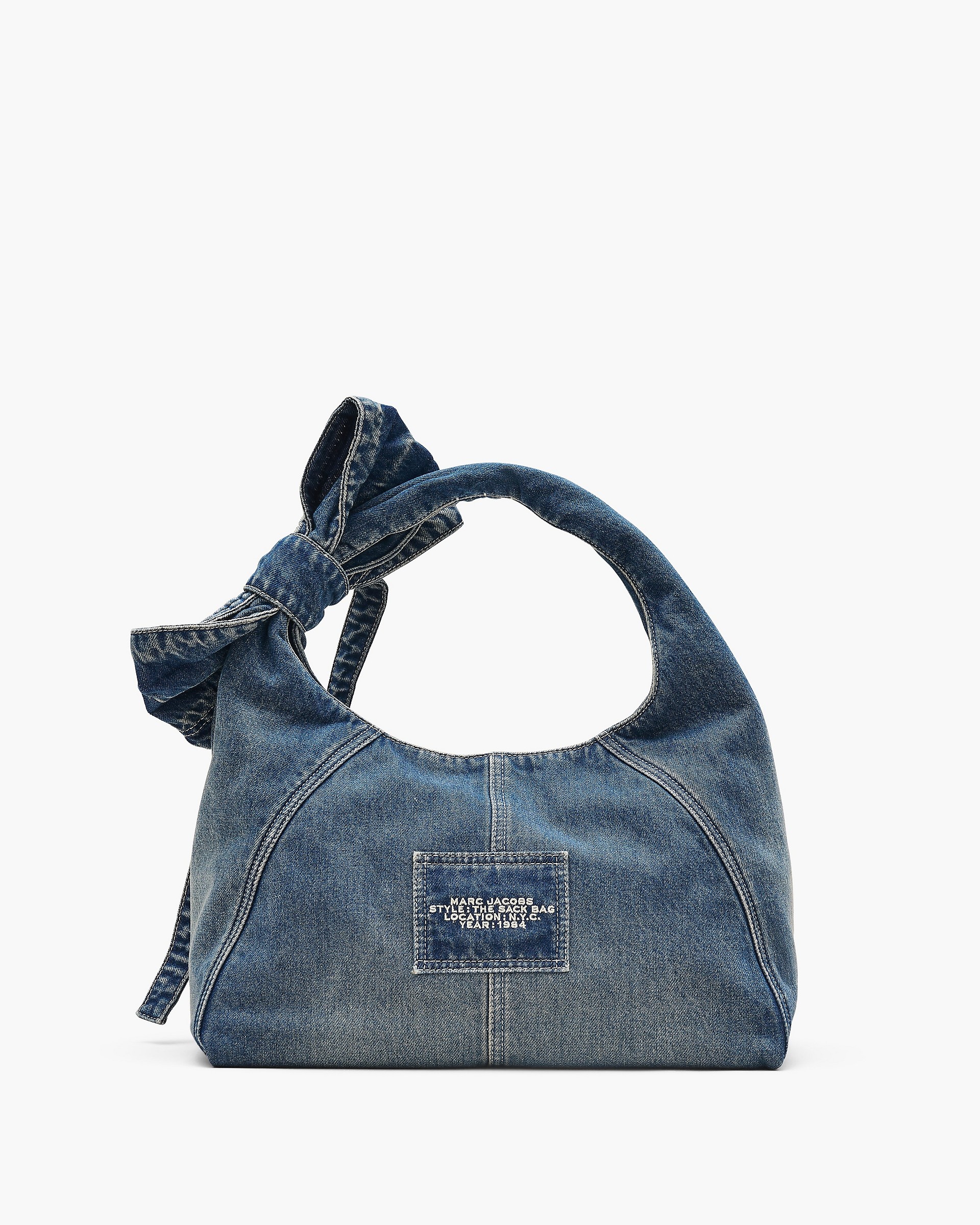 THE BOW DENIM SACK BAG - 3