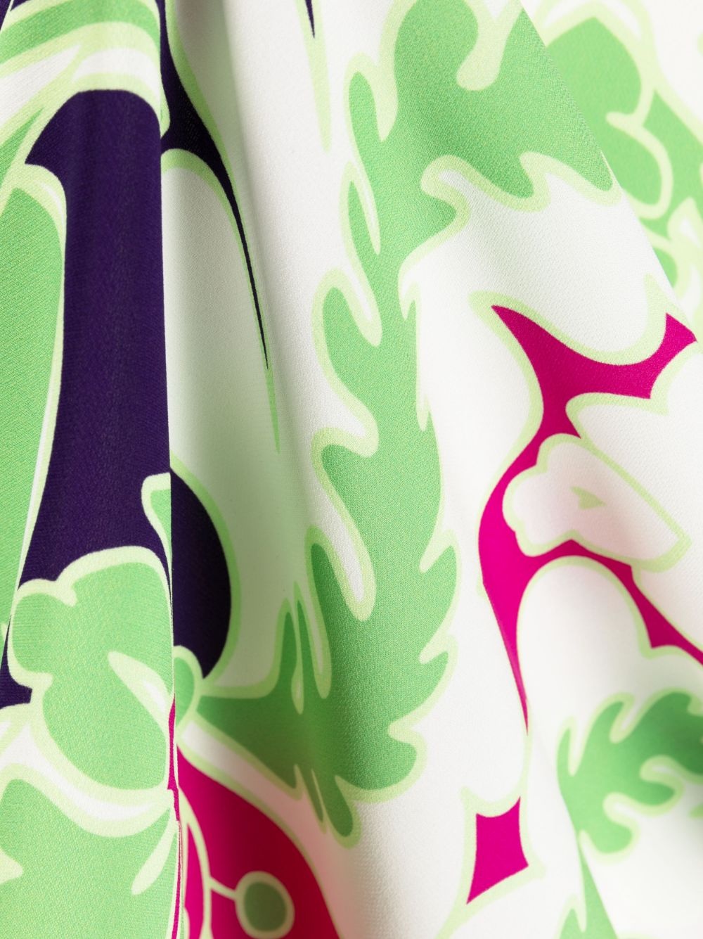 floral print silk midi dress - 7