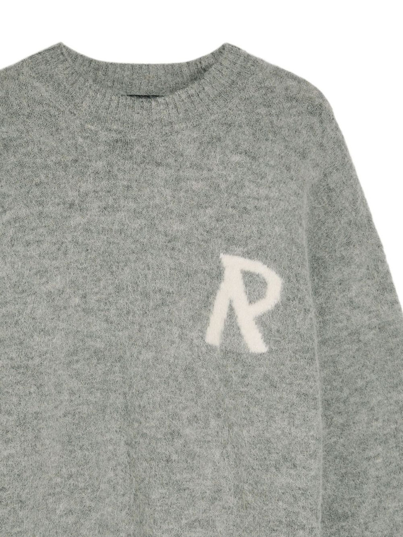 REPRESENT letter crew-neck sweater outlook
