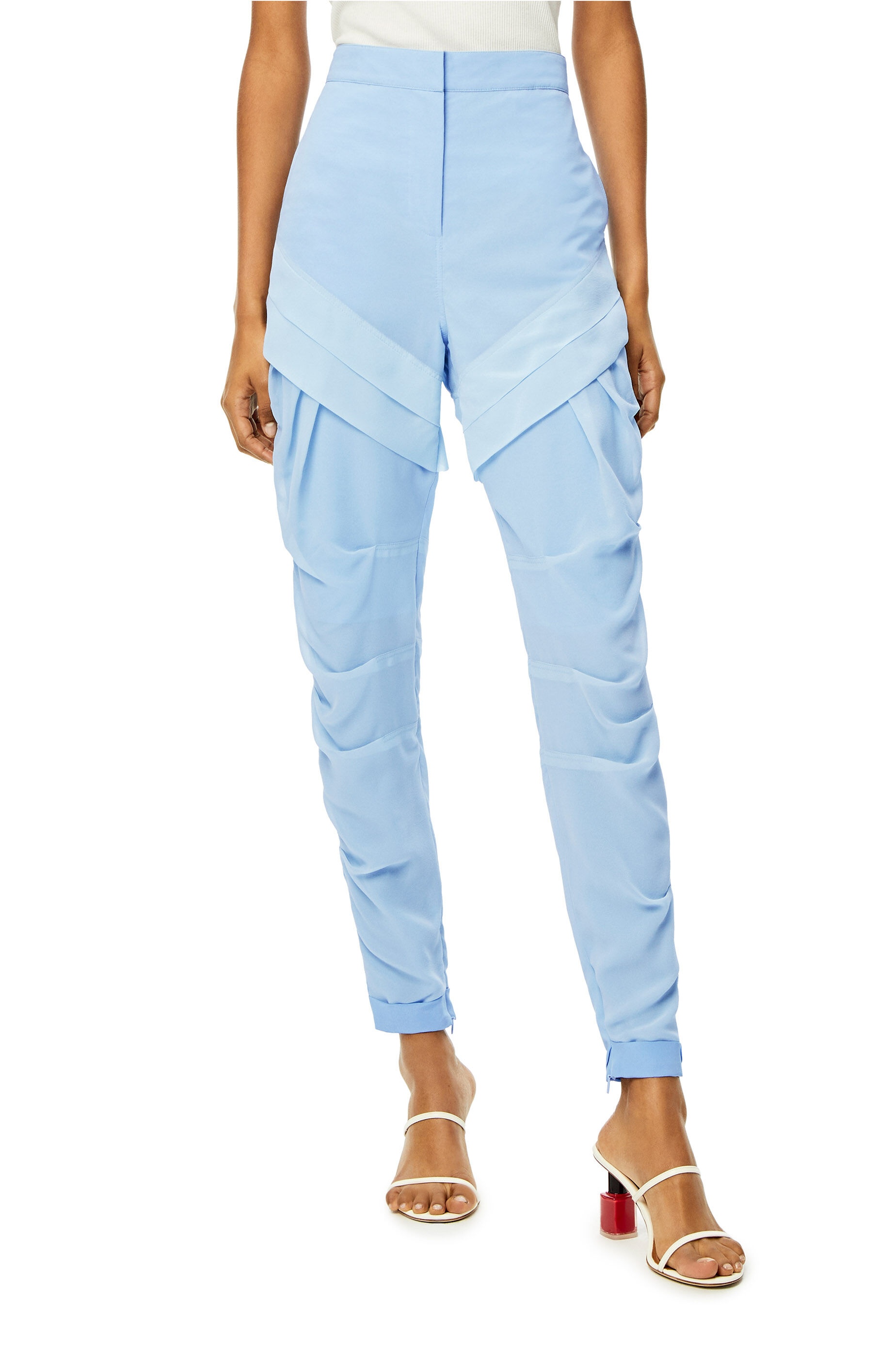Pleated trousers in silk - 3