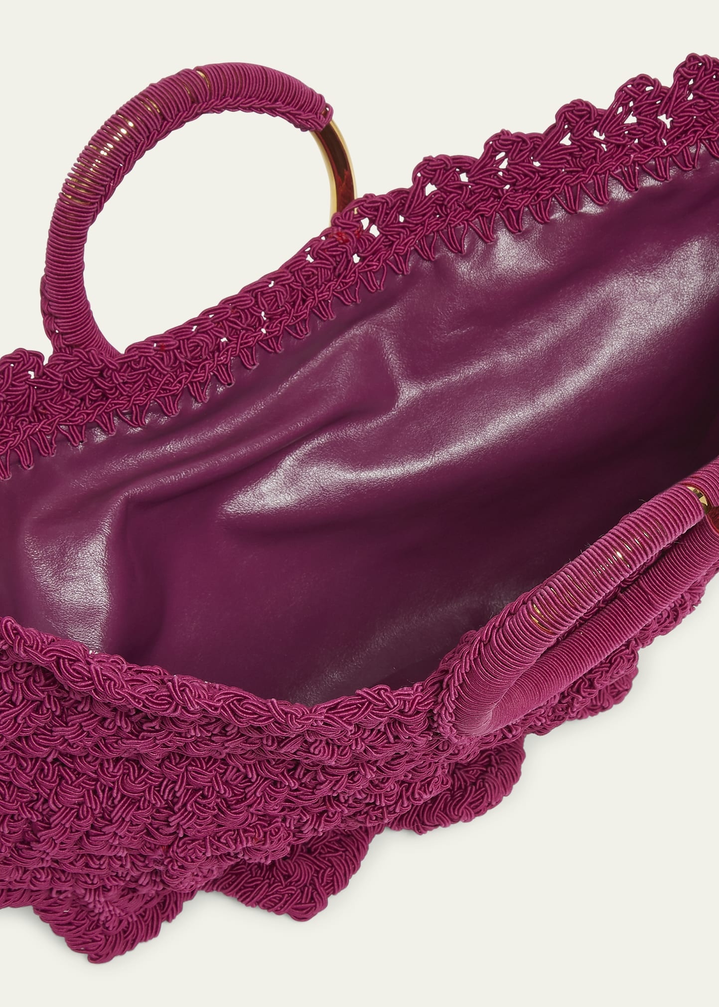 Passementerie Crochet Top-Handle Bag in Fabric - 4
