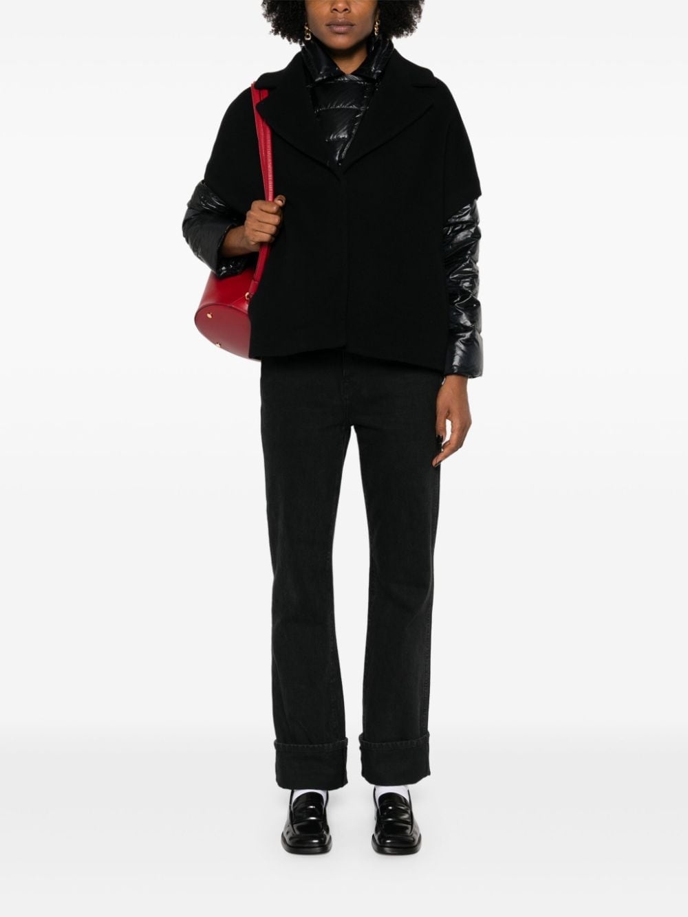 layered wool jacket - 2