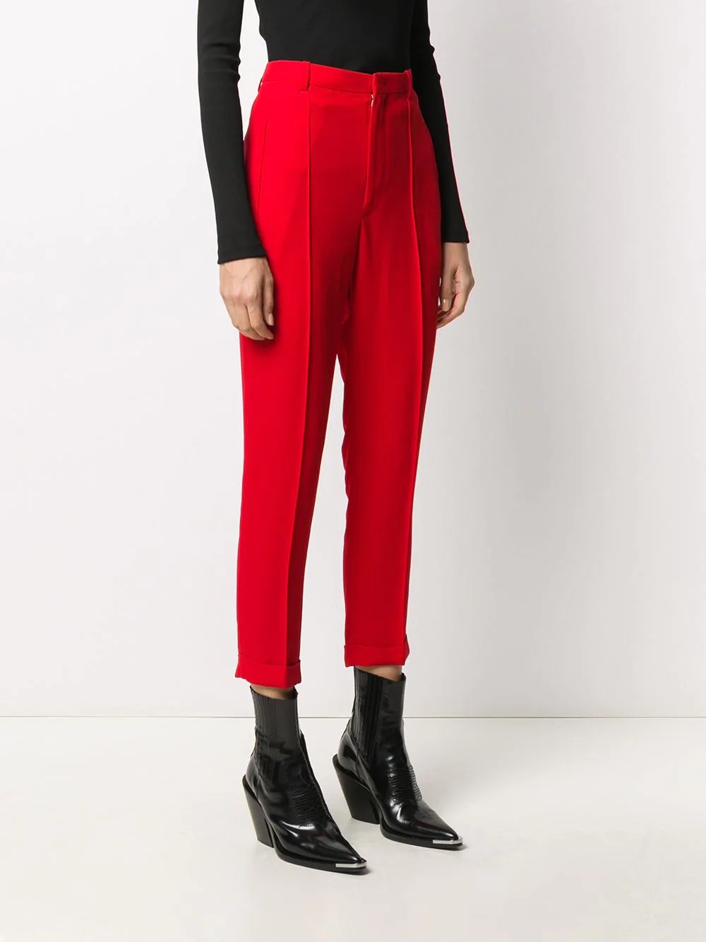 tapered cropped trousers - 3