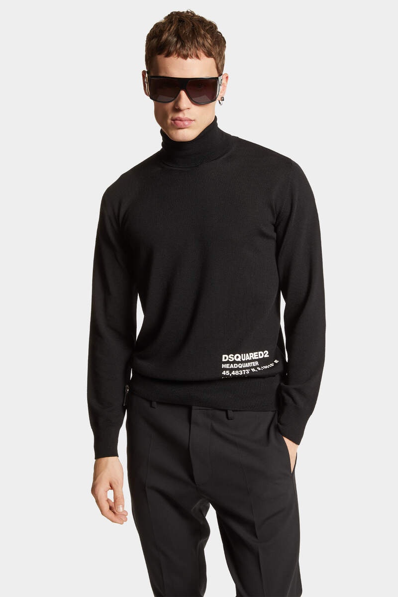 DSQUARED2 HEADQUARTER KNIT TURTLENECK - 3