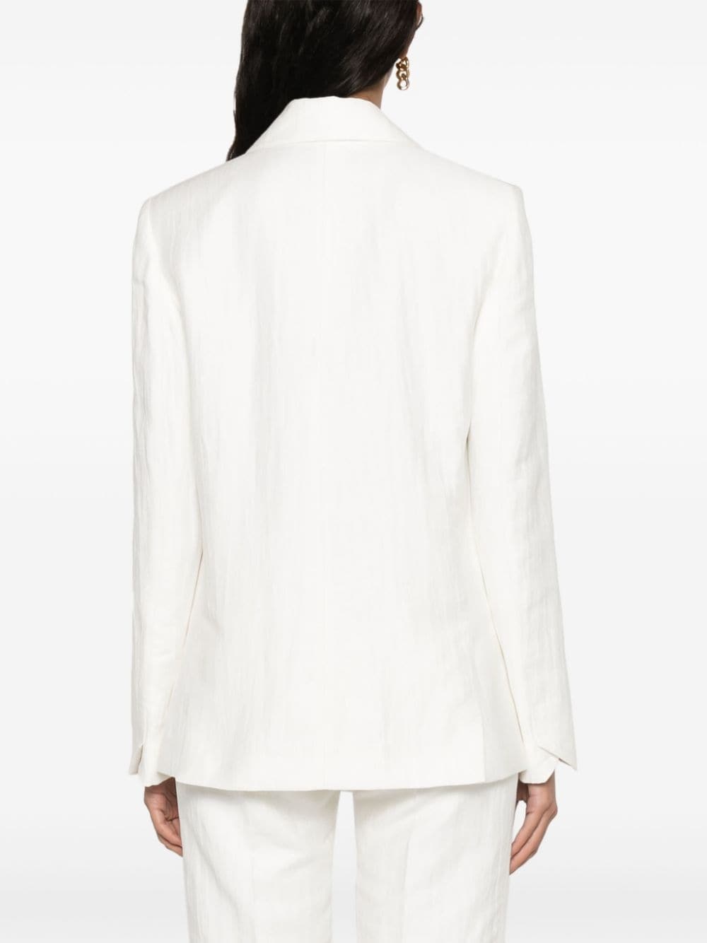 Vow single-breasted crinkled blazer - 4