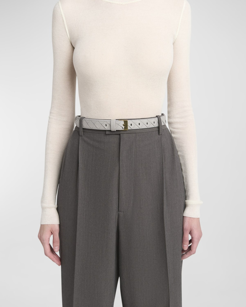 Bottega Veneta Woven Leather & Brass Belt outlook