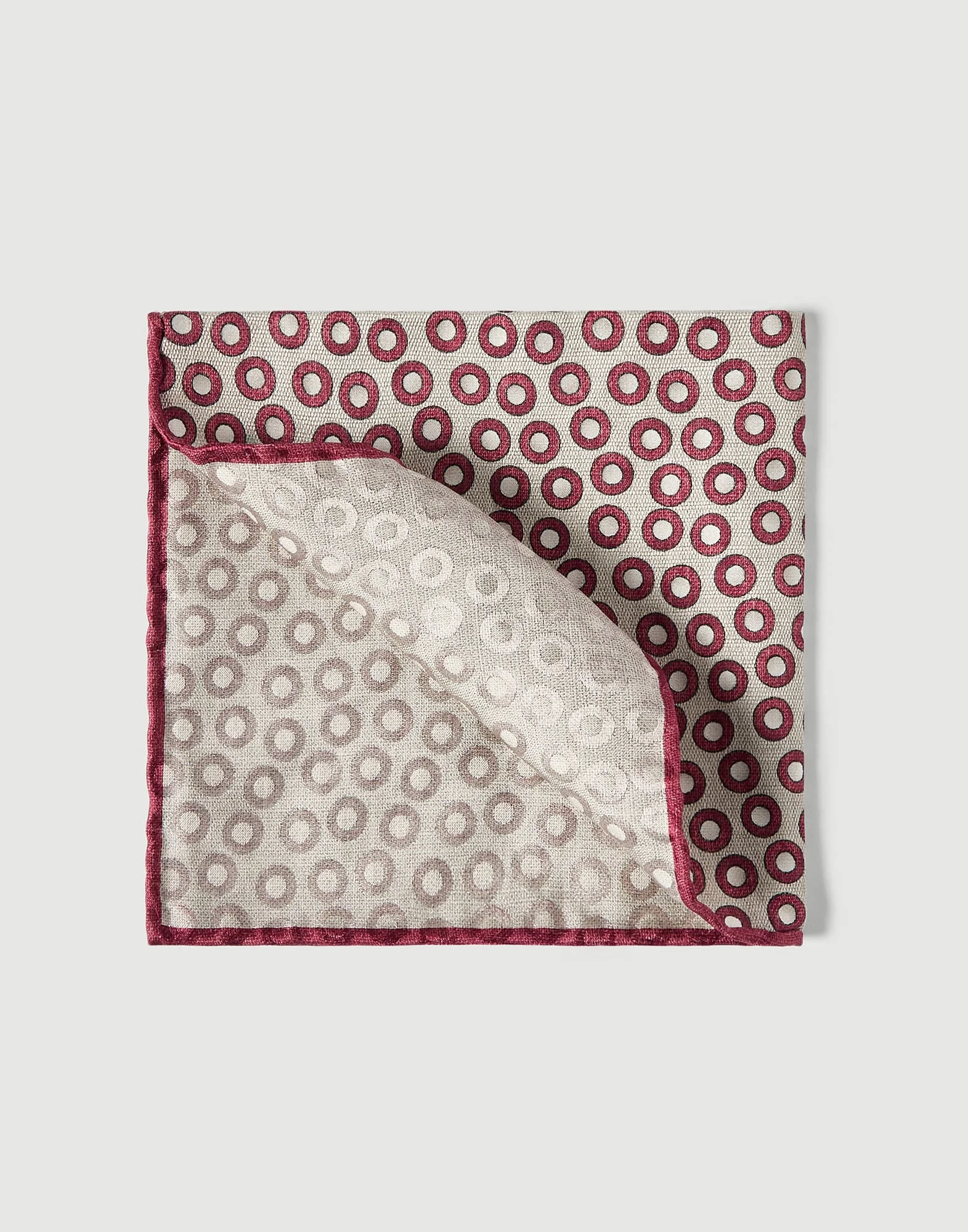 Spotted pattern silk pocket square - 1