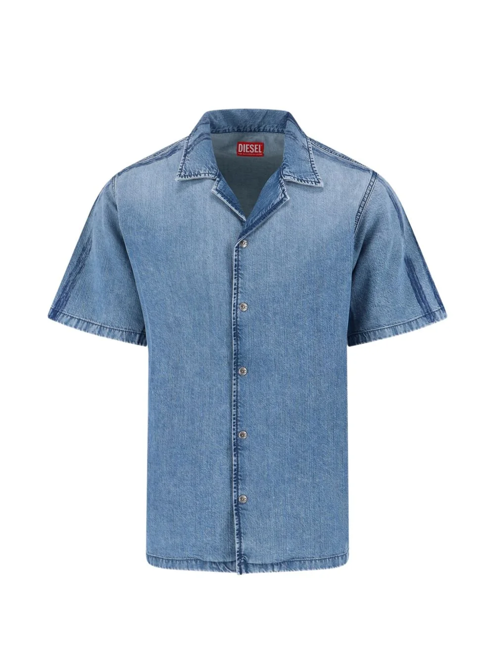short-sleeve denim shirt - 1